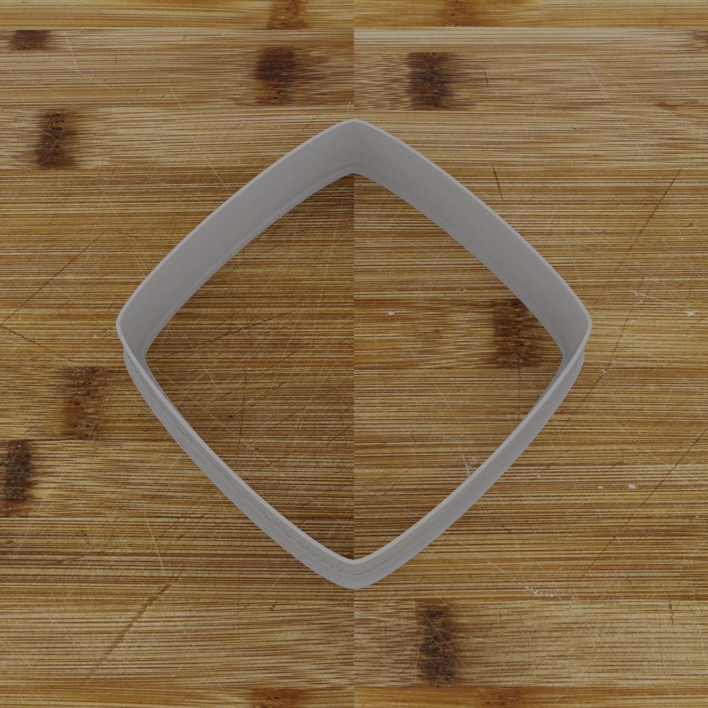 Diamond Plaque Cookie Cutter | Personalization Available | Custom Embosser