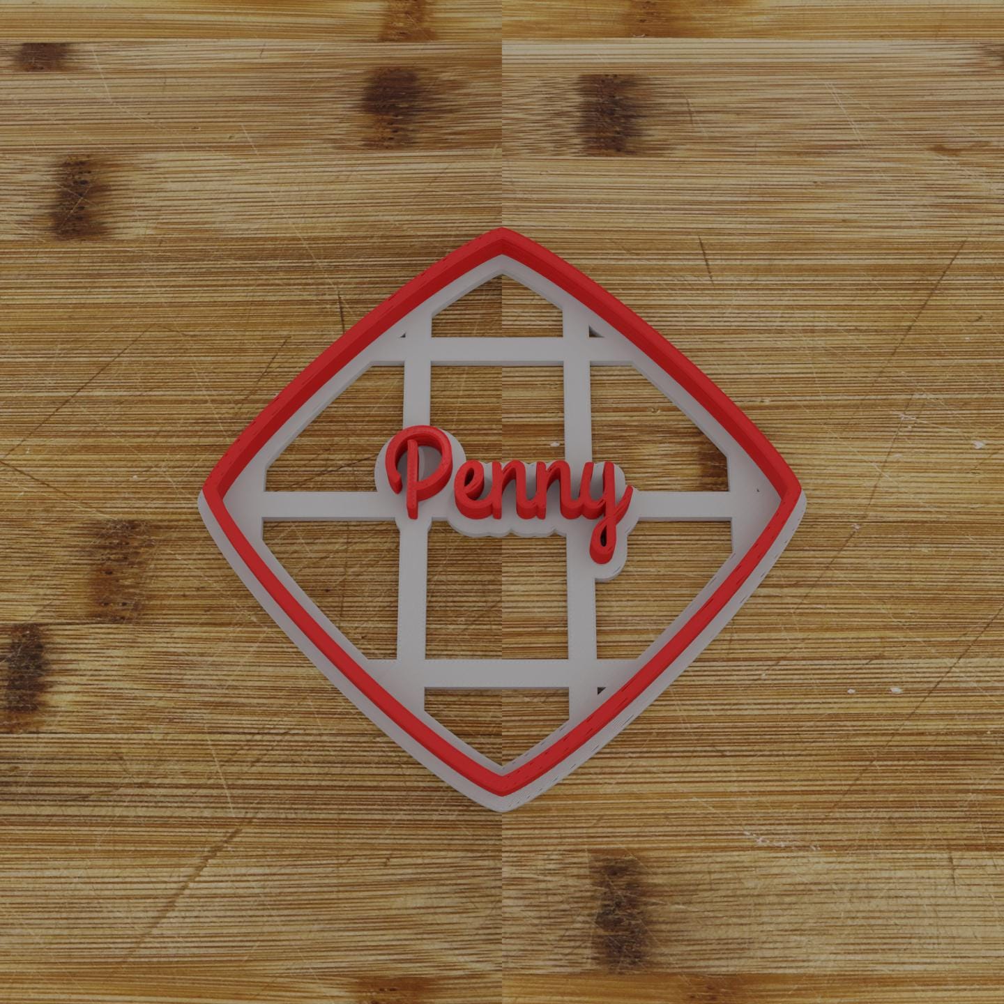 Diamond Plaque Cookie Cutter | Personalization Available | Custom Embosser