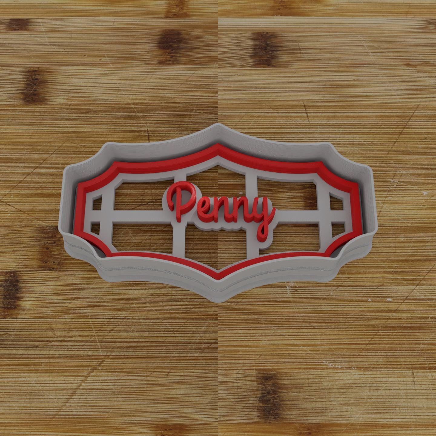 Shield with Cutouts Cookie Cutter | Personalization Available | Custom Embosser