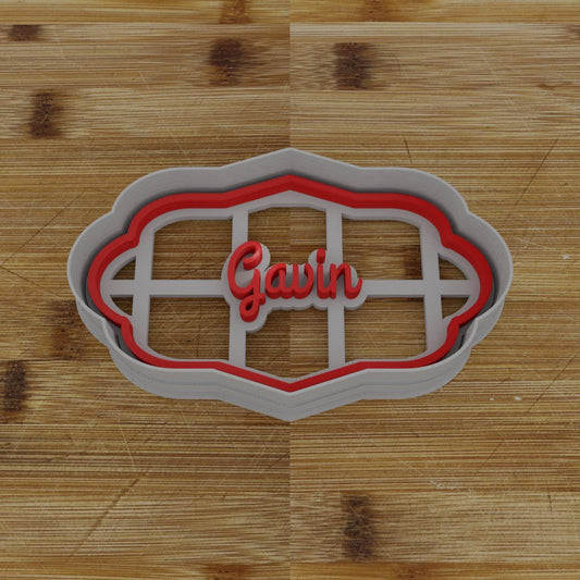 Ornate Shield Cookie Cutter | Personalization Available | Custom Embosser