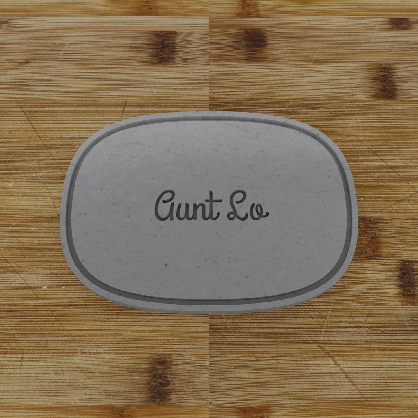 Vertical Oval Badge Cookie Cutter | Personalization Available | Custom Embosser