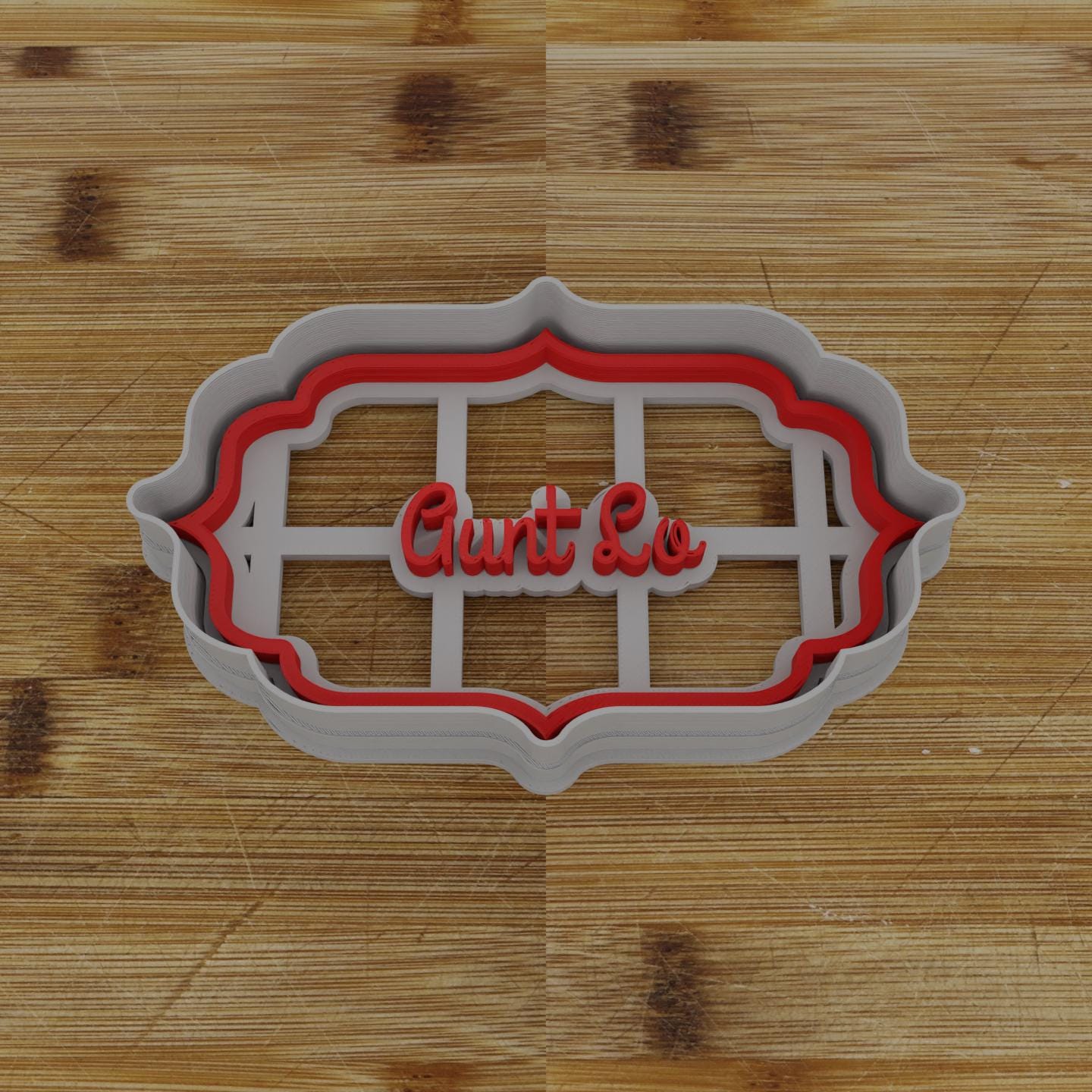 Decorative Round Badge Cookie Cutter | Personalization Available | Custom Embosser