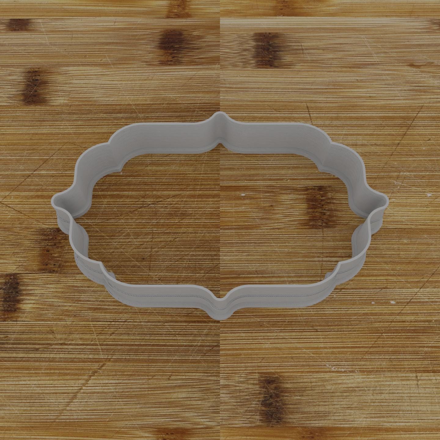 Decorative Round Badge Cookie Cutter | Personalization Available | Custom Embosser