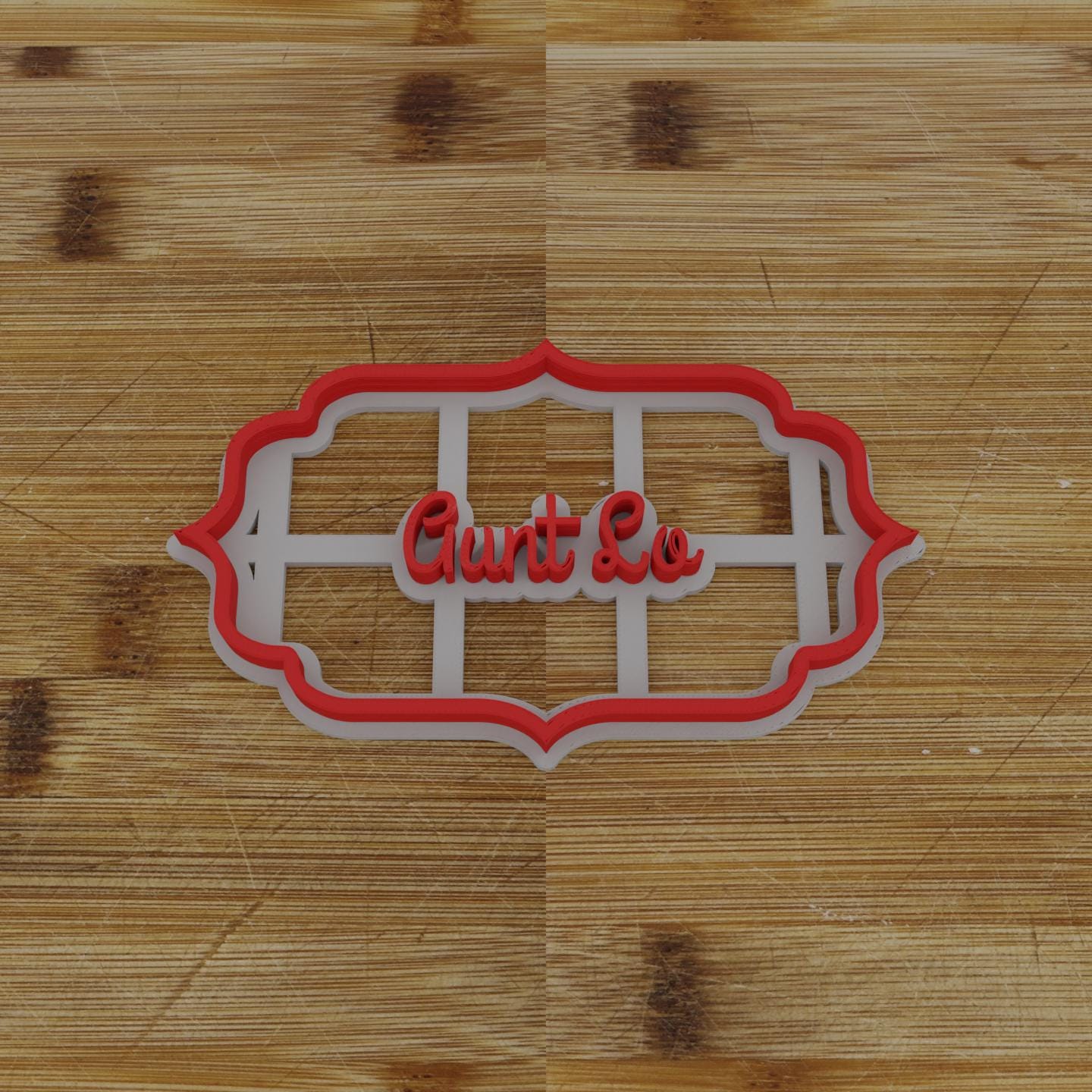 Decorative Round Badge Cookie Cutter | Personalization Available | Custom Embosser