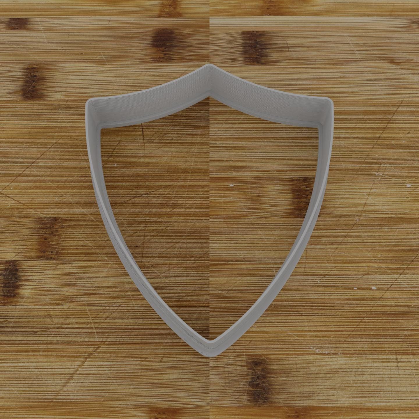 Narrow Shield Badge Cookie Cutter | Personalization Available | Custom Embosser