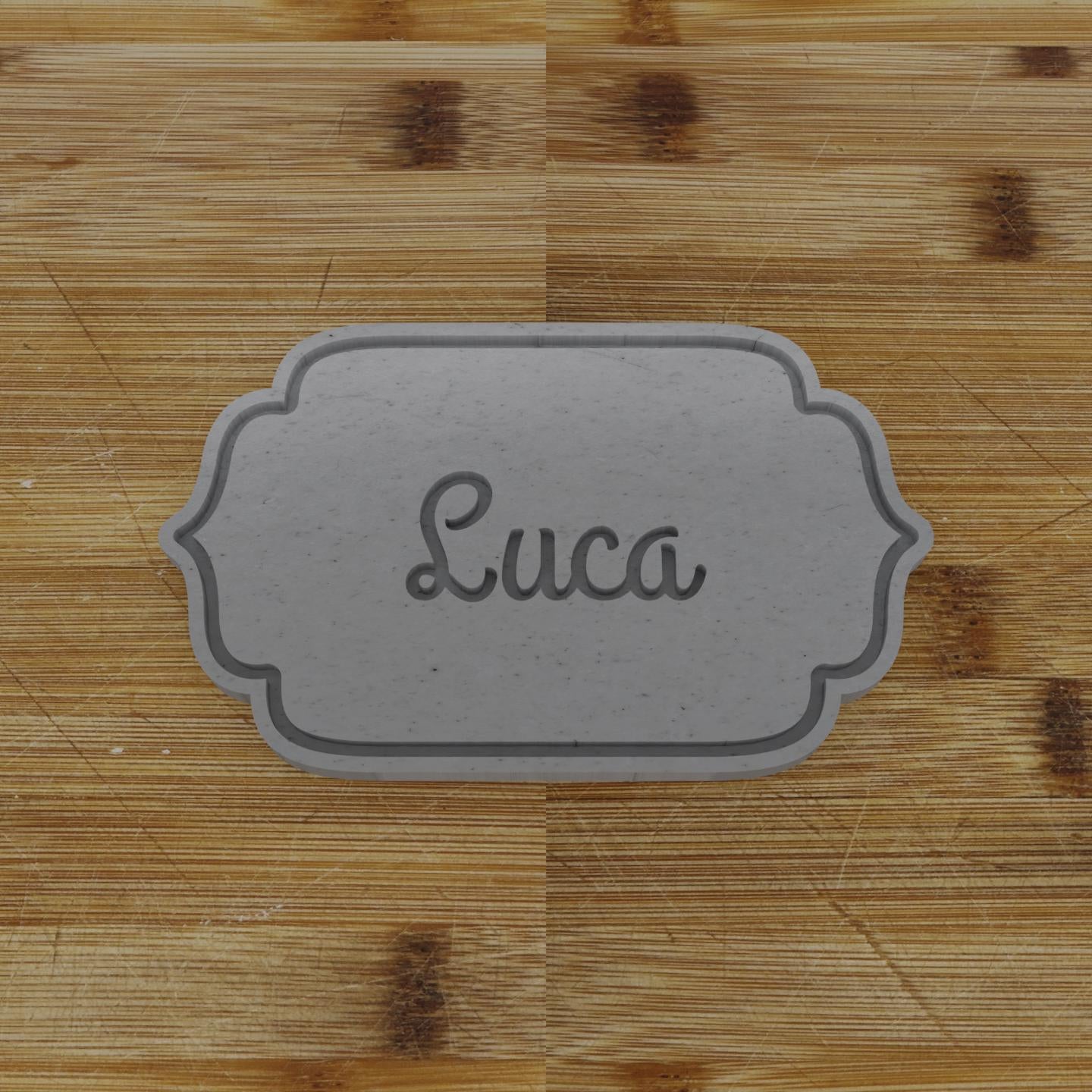 Ornate Shield Badge Cookie Cutter | Personalization Available | Custom Embosser