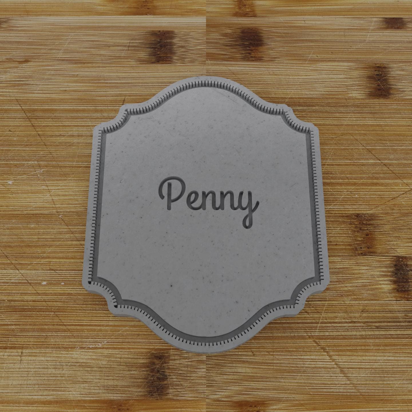 Diamond Plaque Cookie Cutter | Personalization Available | Custom Embosser