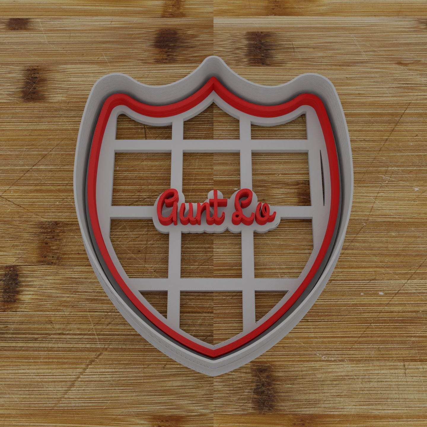 Ornate Shield Plaque Cookie Cutter | Personalization Available | Custom Embosser