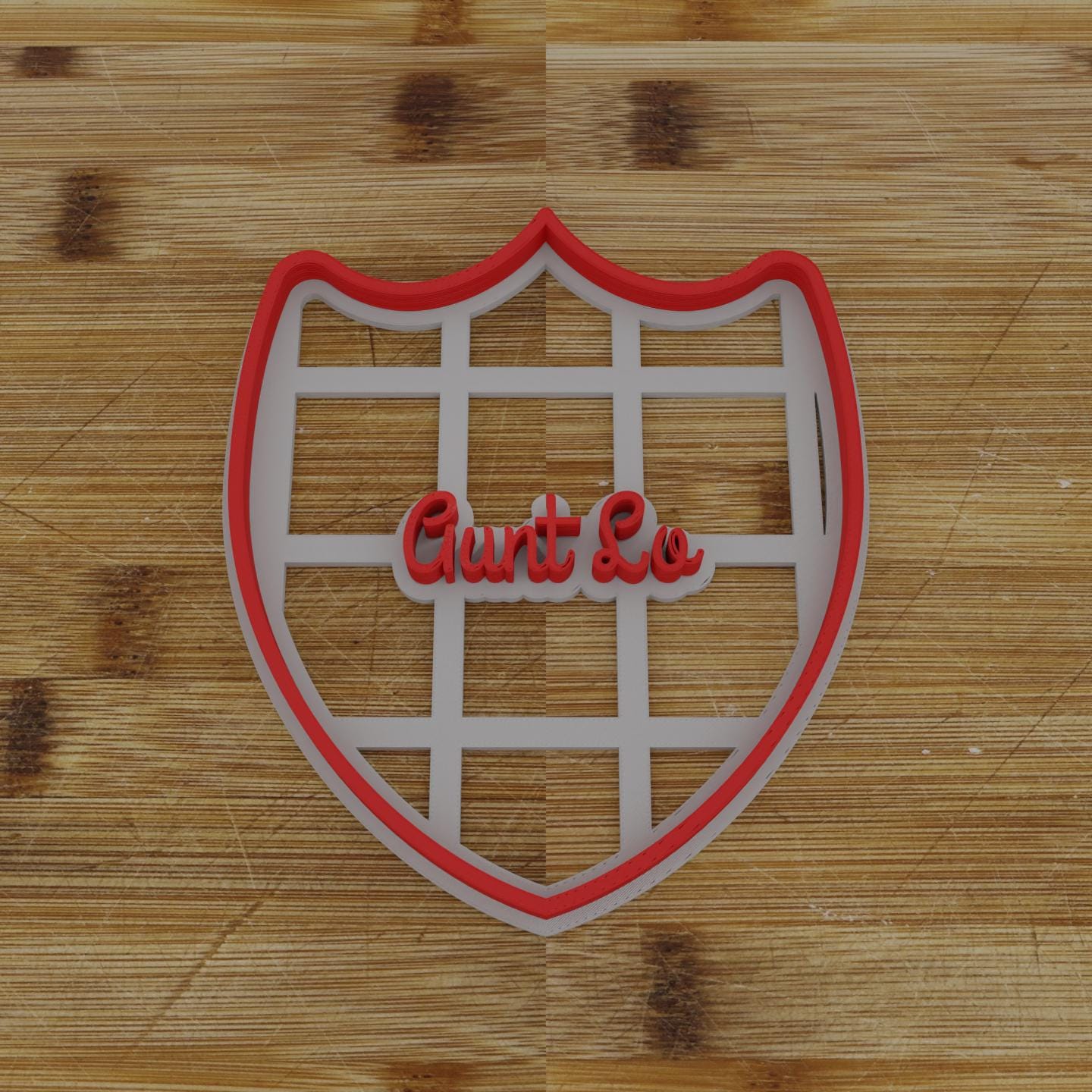 Ornate Shield Plaque Cookie Cutter | Personalization Available | Custom Embosser