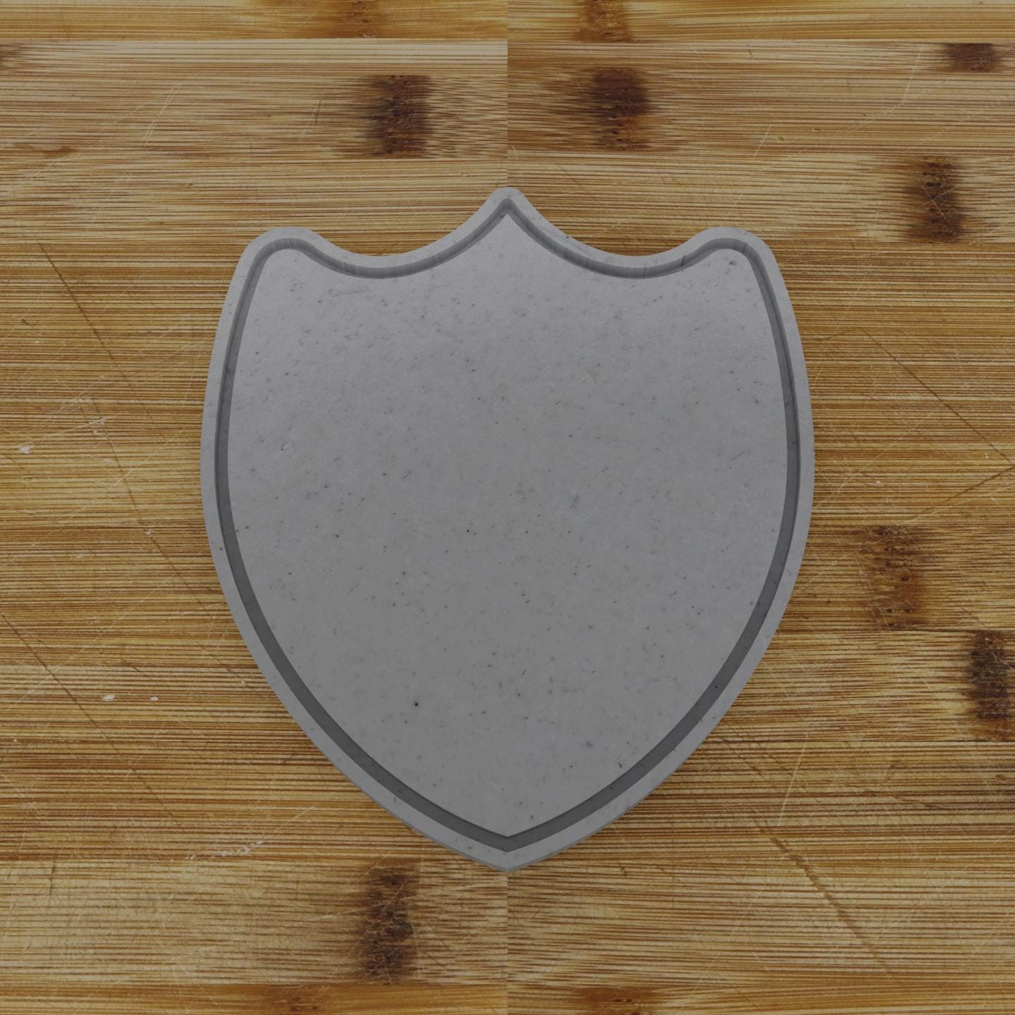 Ornate Shield Plaque Cookie Cutter | Personalization Available | Custom Embosser