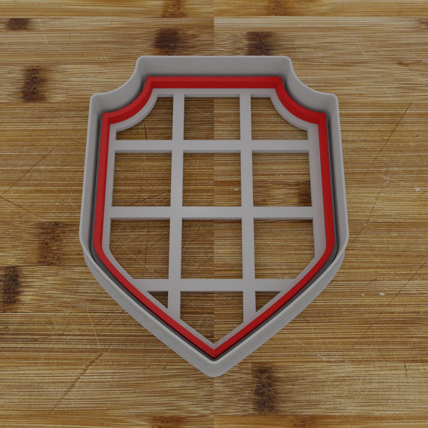 Vertical Shield Label Cookie Cutter | Personalization Available | Custom Embosser