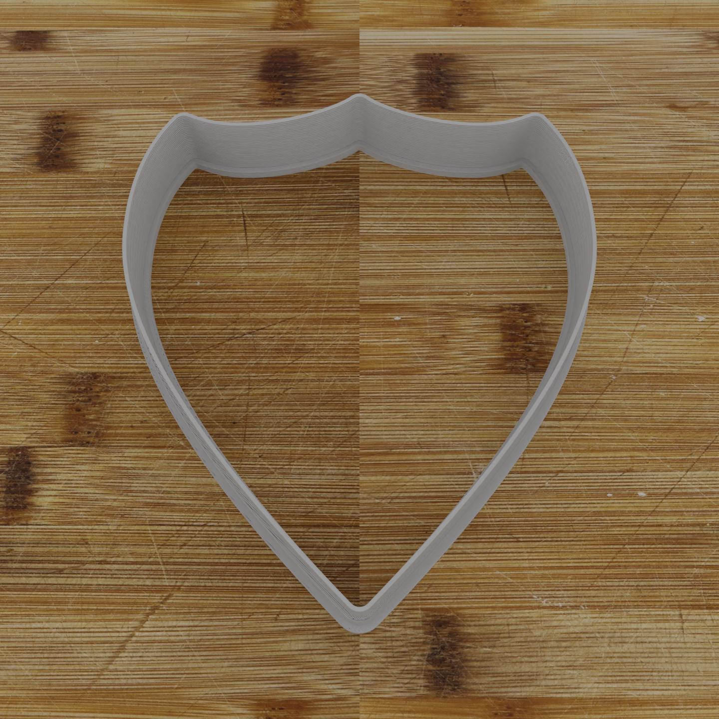 Vertical Shield Label Cookie Cutter | Personalization Available | Custom Embosser