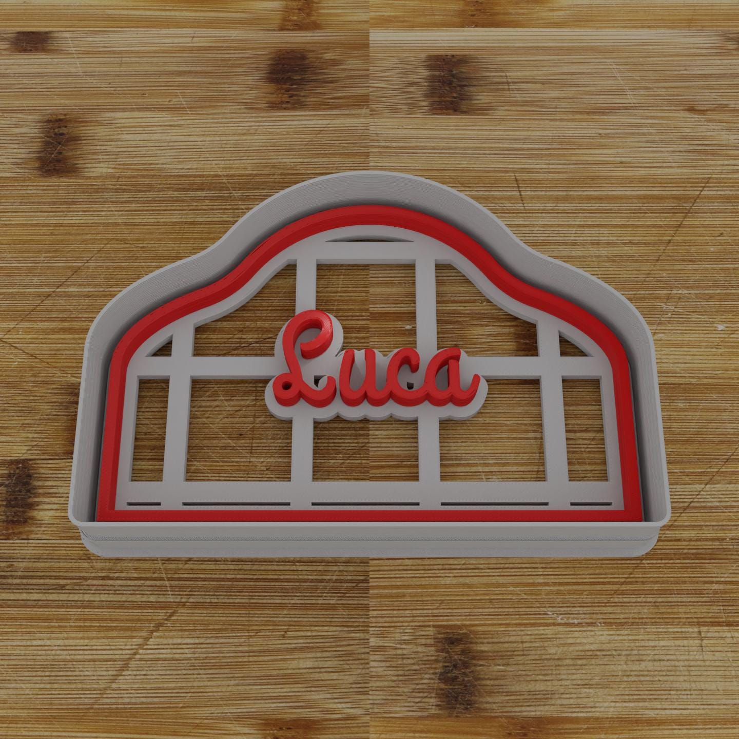 Ornate Shield Plaque Cookie Cutter | Personalization Available | Custom Embosser