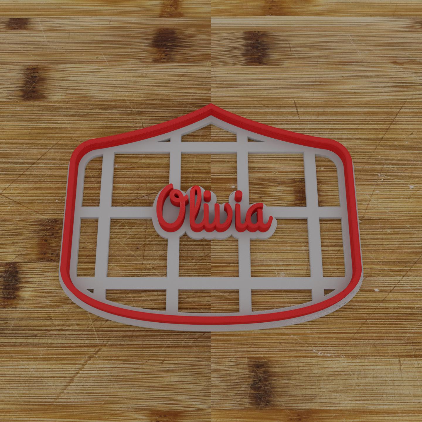 Simple Rectangular Plaque Cookie Cutter | Personalization Available | Custom Embosser