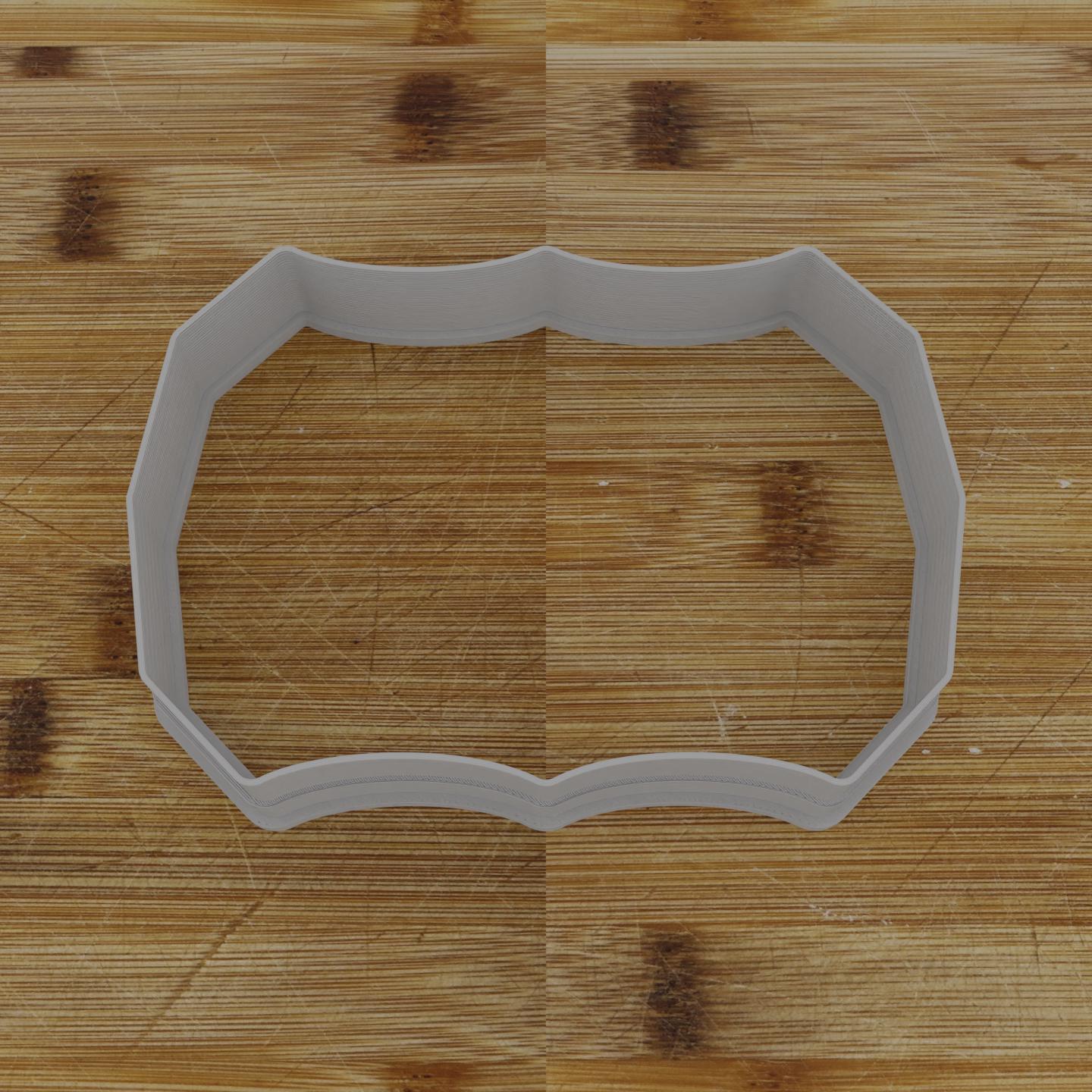 Round Label with Ribbon Cookie Cutter | Personalization Available | Custom Embosser