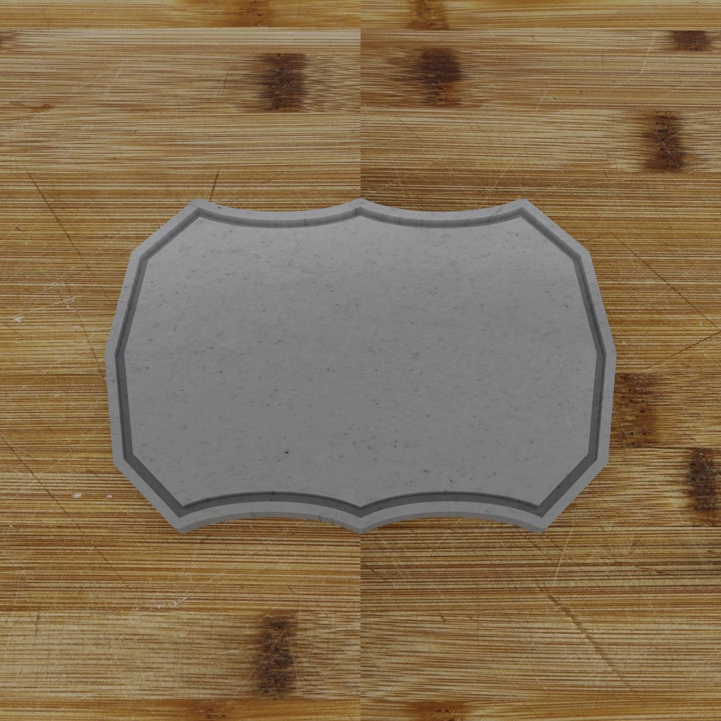 Round Label with Ribbon Cookie Cutter | Personalization Available | Custom Embosser