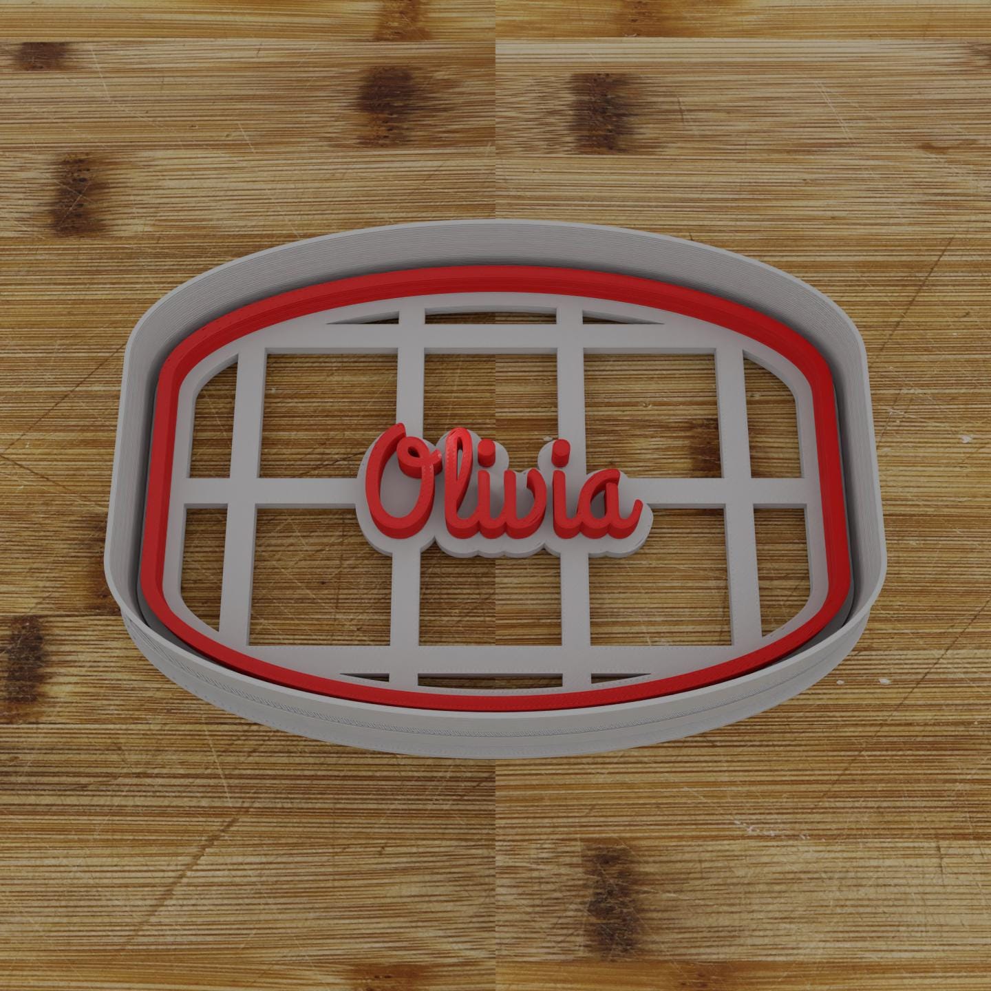 Simple Rectangular Plaque Cookie Cutter | Personalization Available | Custom Embosser