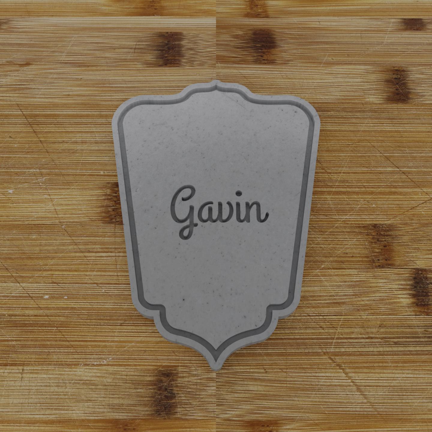 Round Label with Ribbon Cookie Cutter | Personalization Available | Custom Embosser