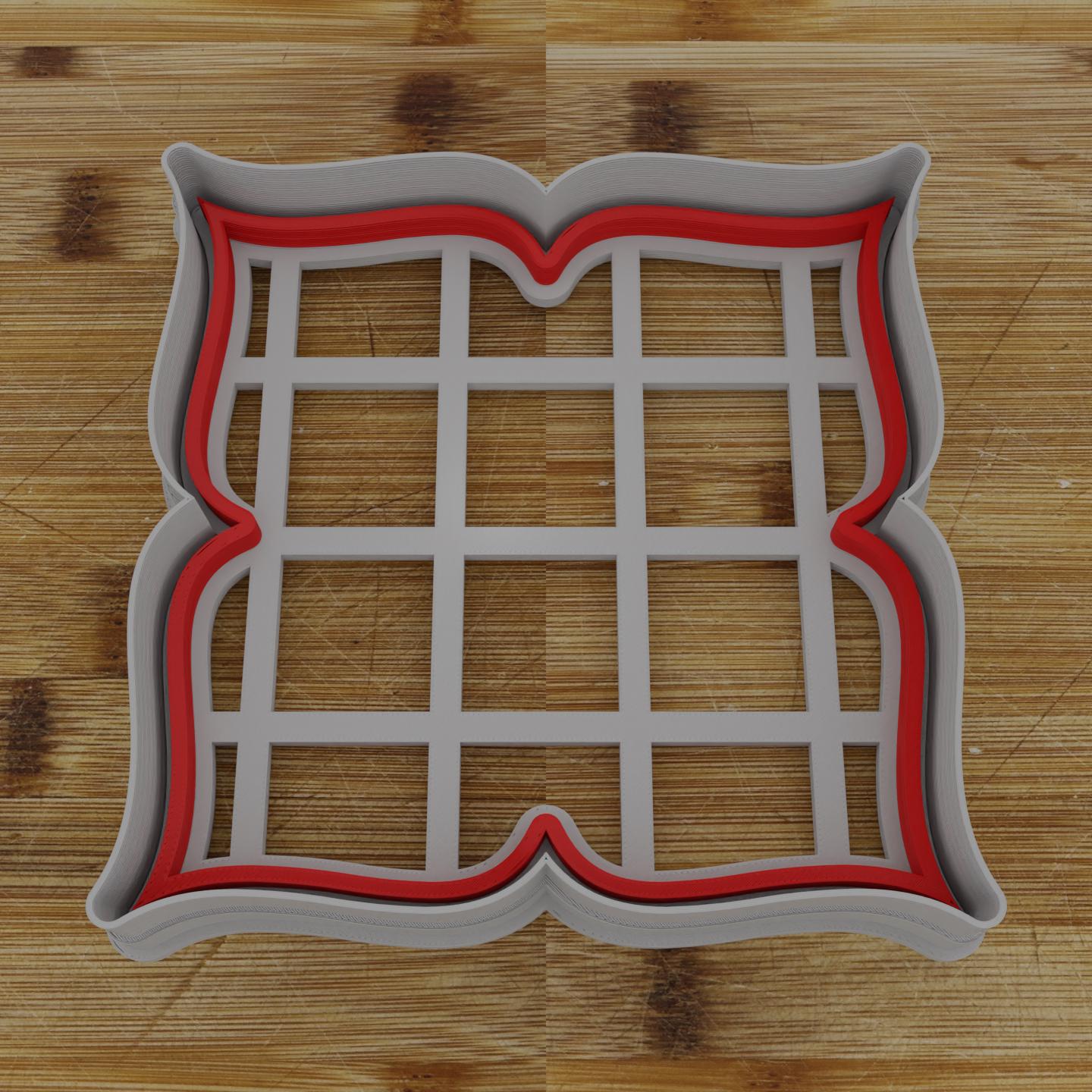 Wide Shield Label Cookie Cutter | Personalization Available | Custom Embosser