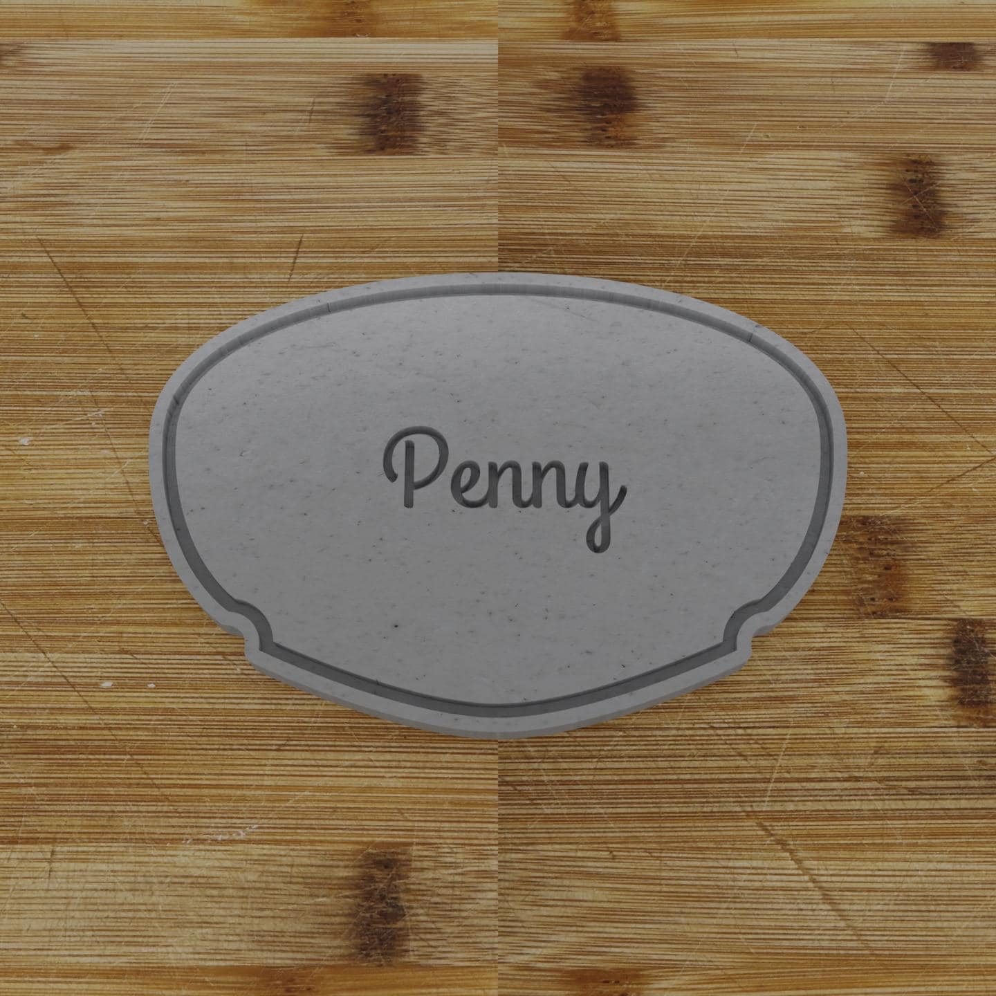 Round Label with Ribbon Cookie Cutter | Personalization Available | Custom Embosser