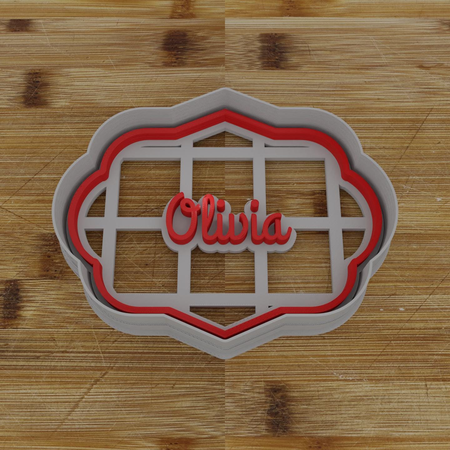 Simple Rectangular Plaque Cookie Cutter | Personalization Available | Custom Embosser