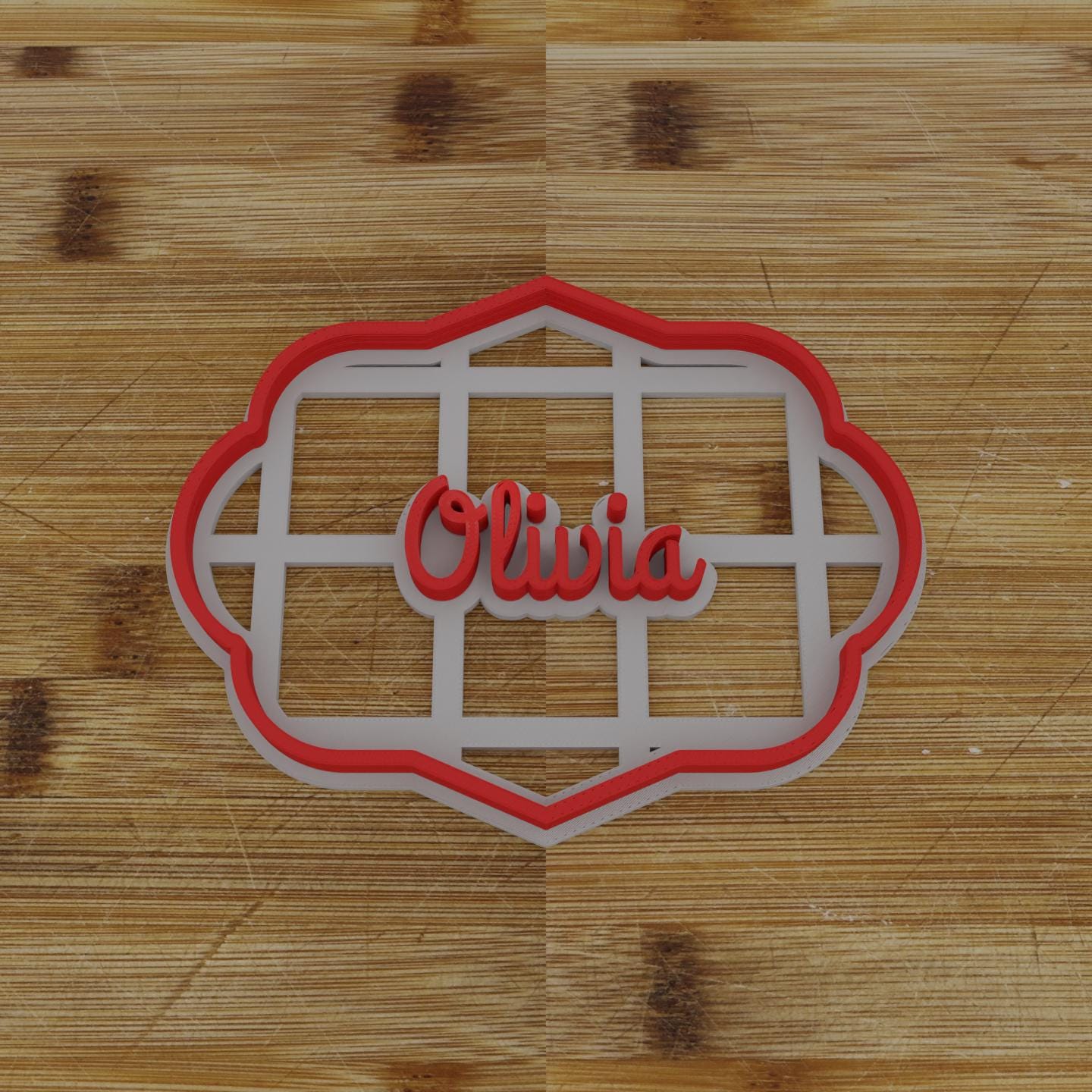 Simple Rectangular Plaque Cookie Cutter | Personalization Available | Custom Embosser