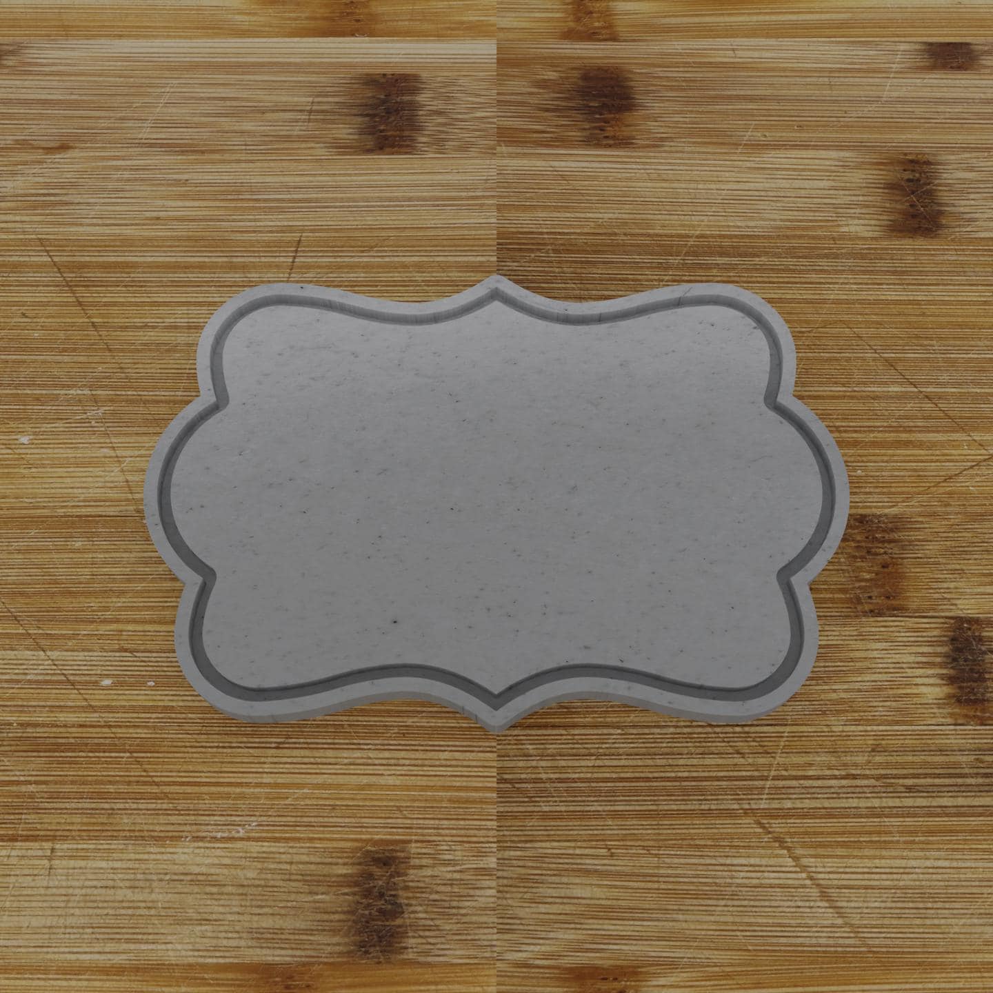 Wide Shield Label Cookie Cutter | Personalization Available | Custom Embosser