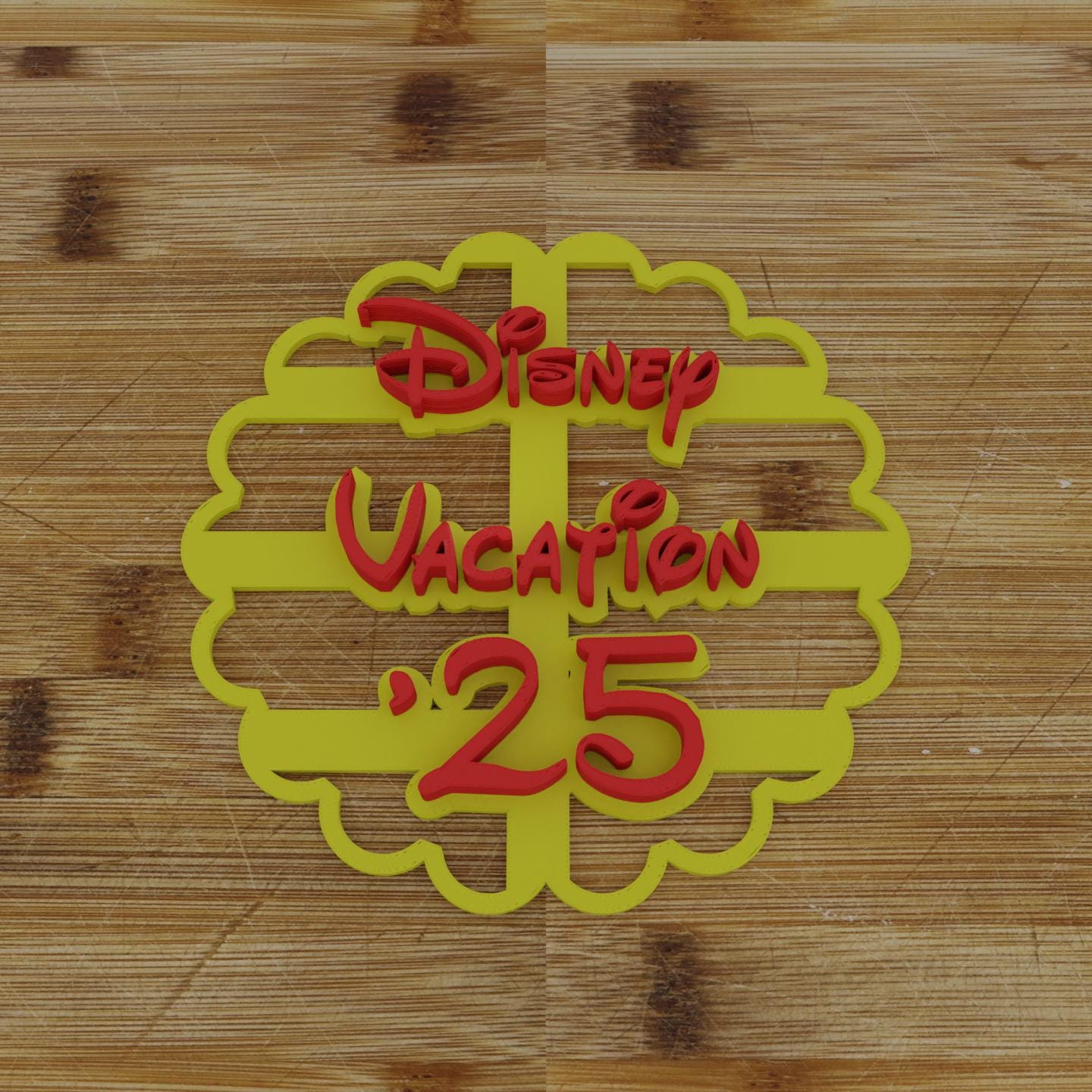 CUSTOM Cookie Cutter - Three Lines || Multiple Shapes and Sizes - Mickey Font