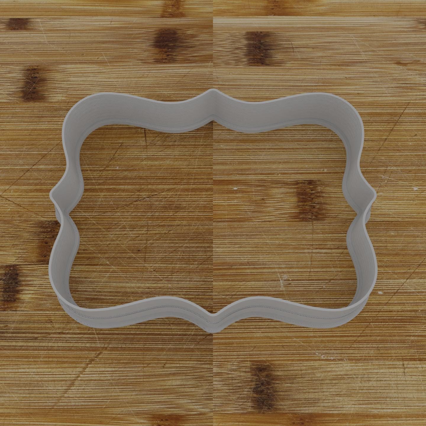 Ornate Shield Label Cookie Cutter | Personalization Available | Custom Embosser