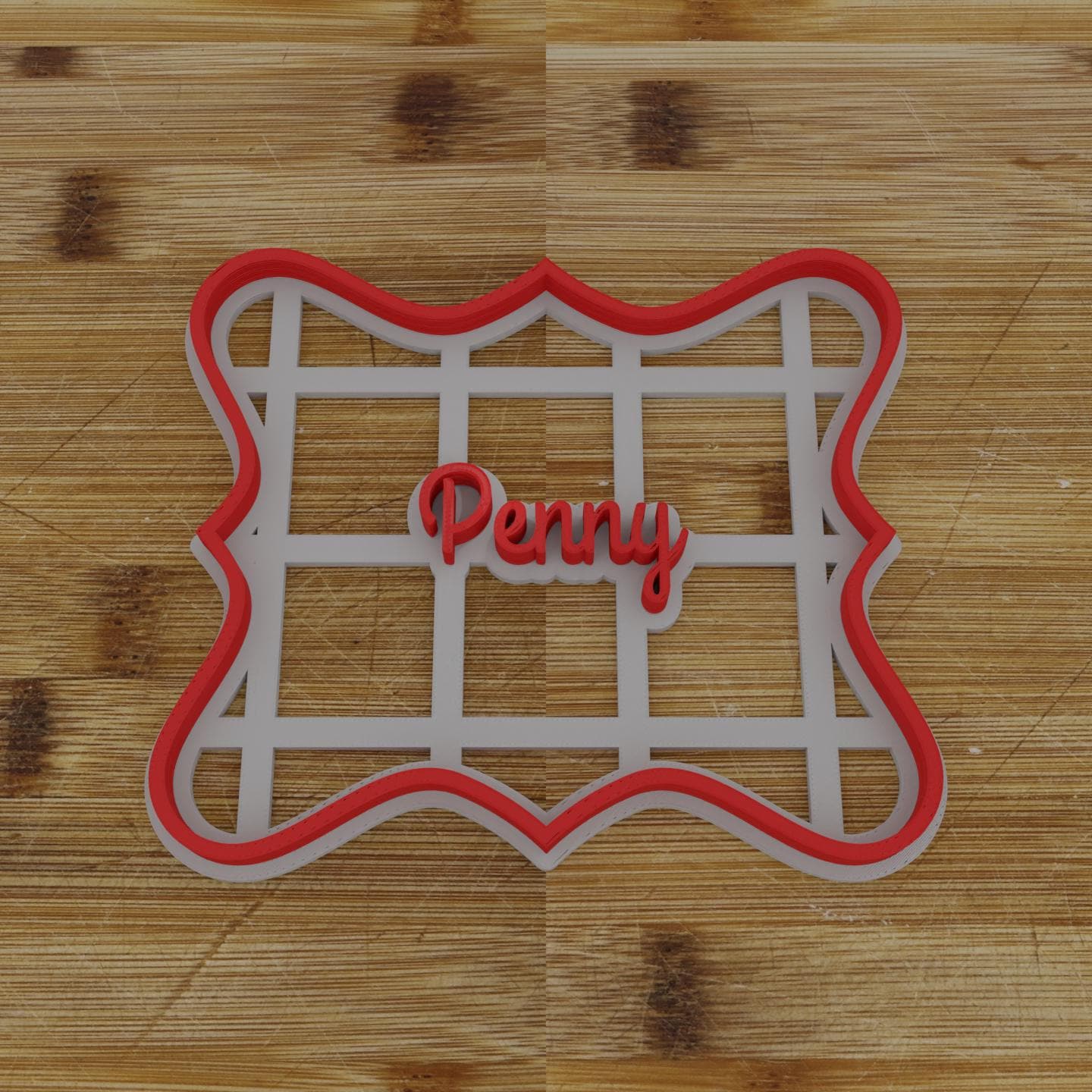 Simple Rectangular Plaque Cookie Cutter | Personalization Available | Custom Embosser