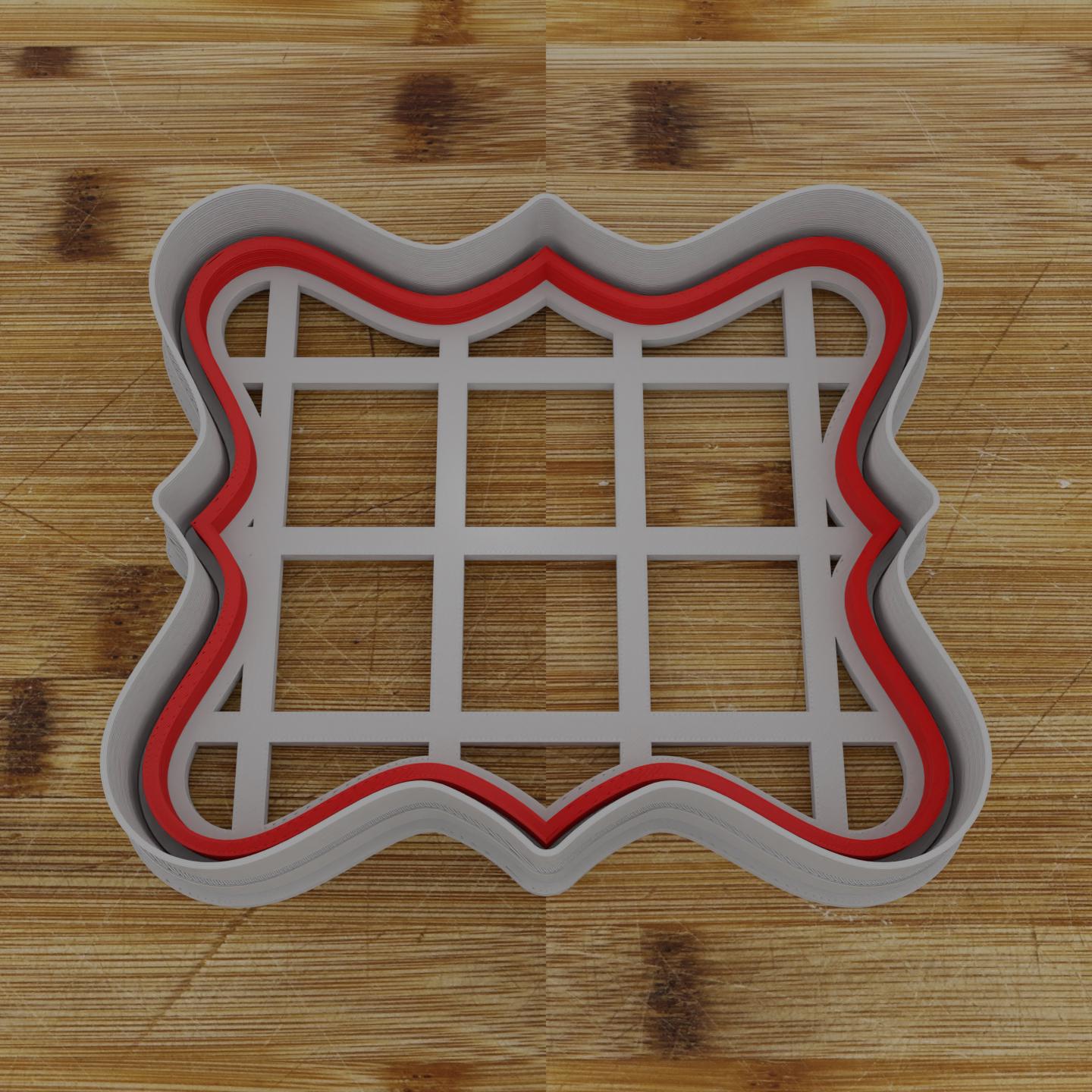 Simple Rectangular Plaque Cookie Cutter | Personalization Available | Custom Embosser