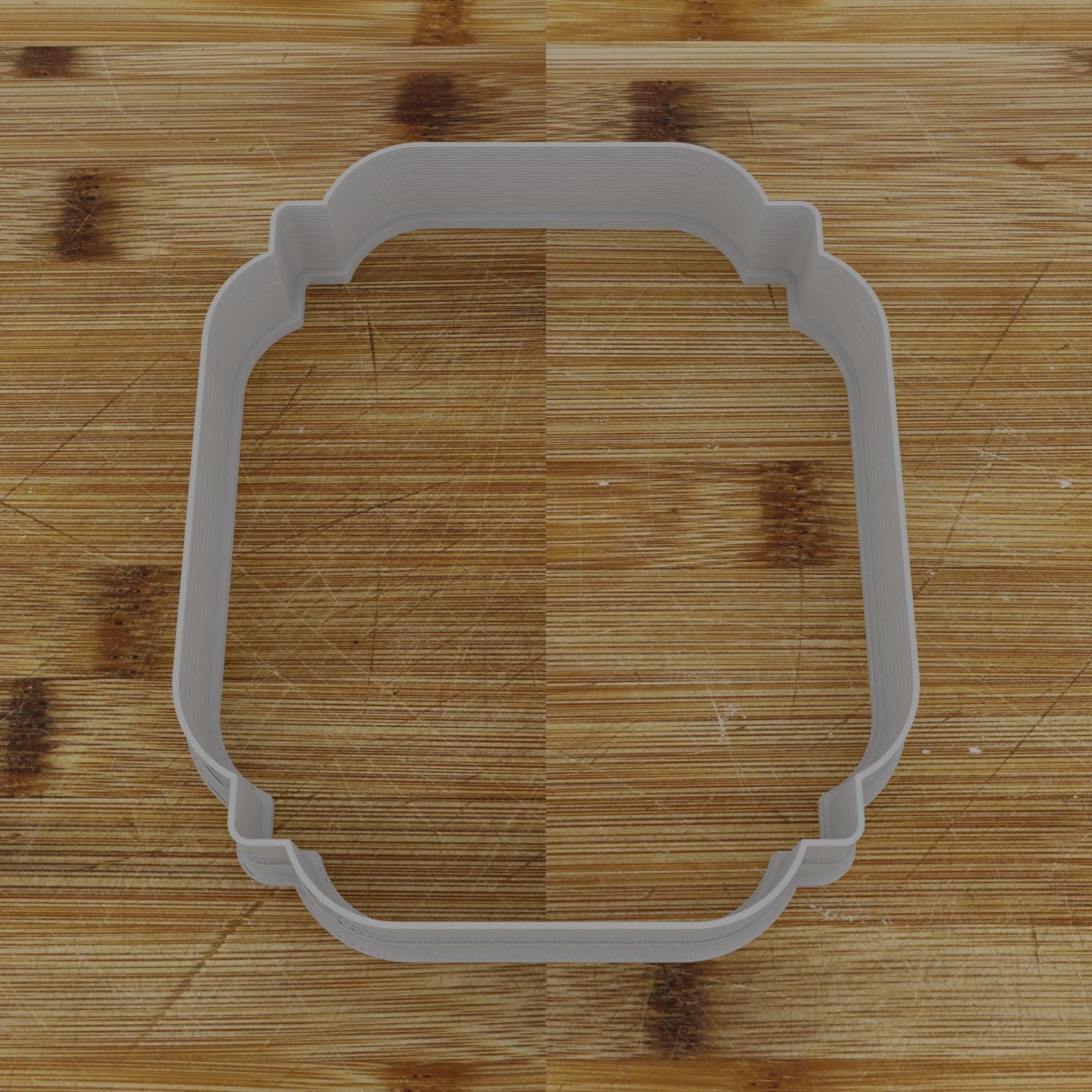 Ornate Shield Label Cookie Cutter | Personalization Available | Custom Embosser