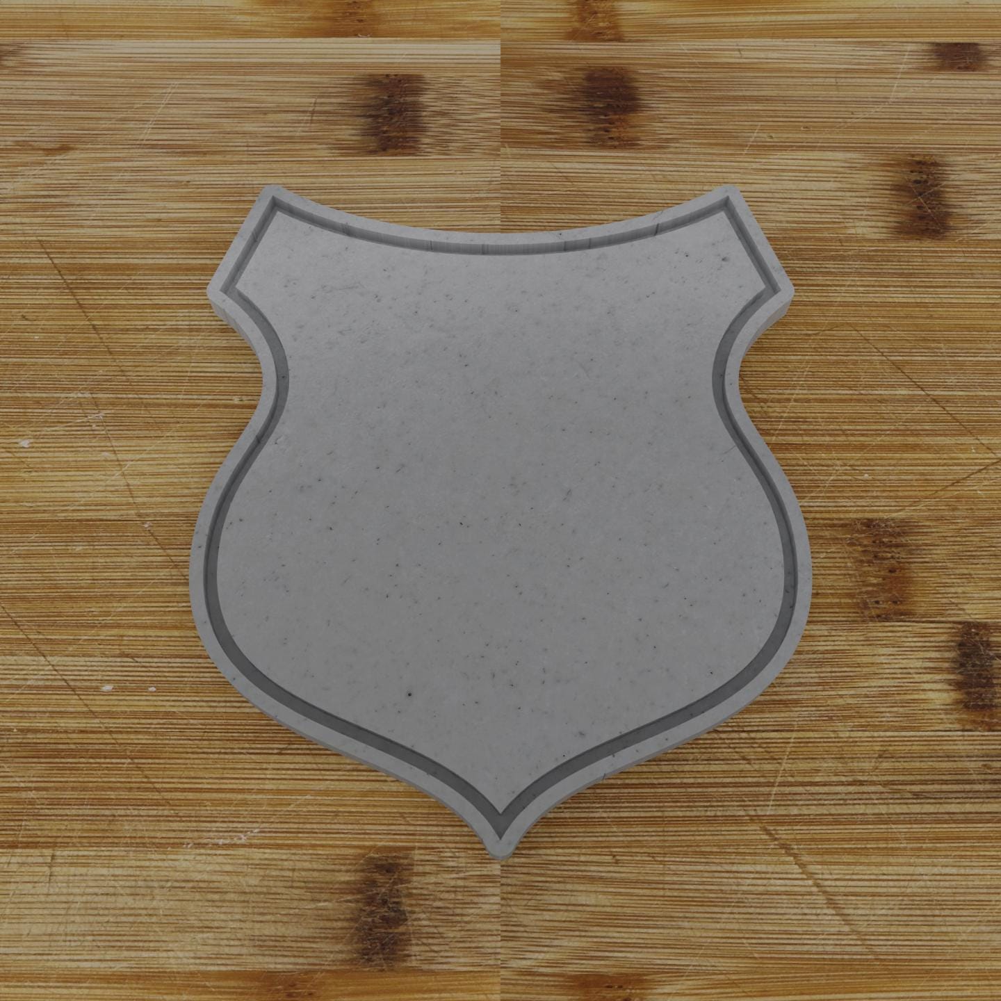 Wide Shield Label Cookie Cutter | Personalization Available | Custom Embosser