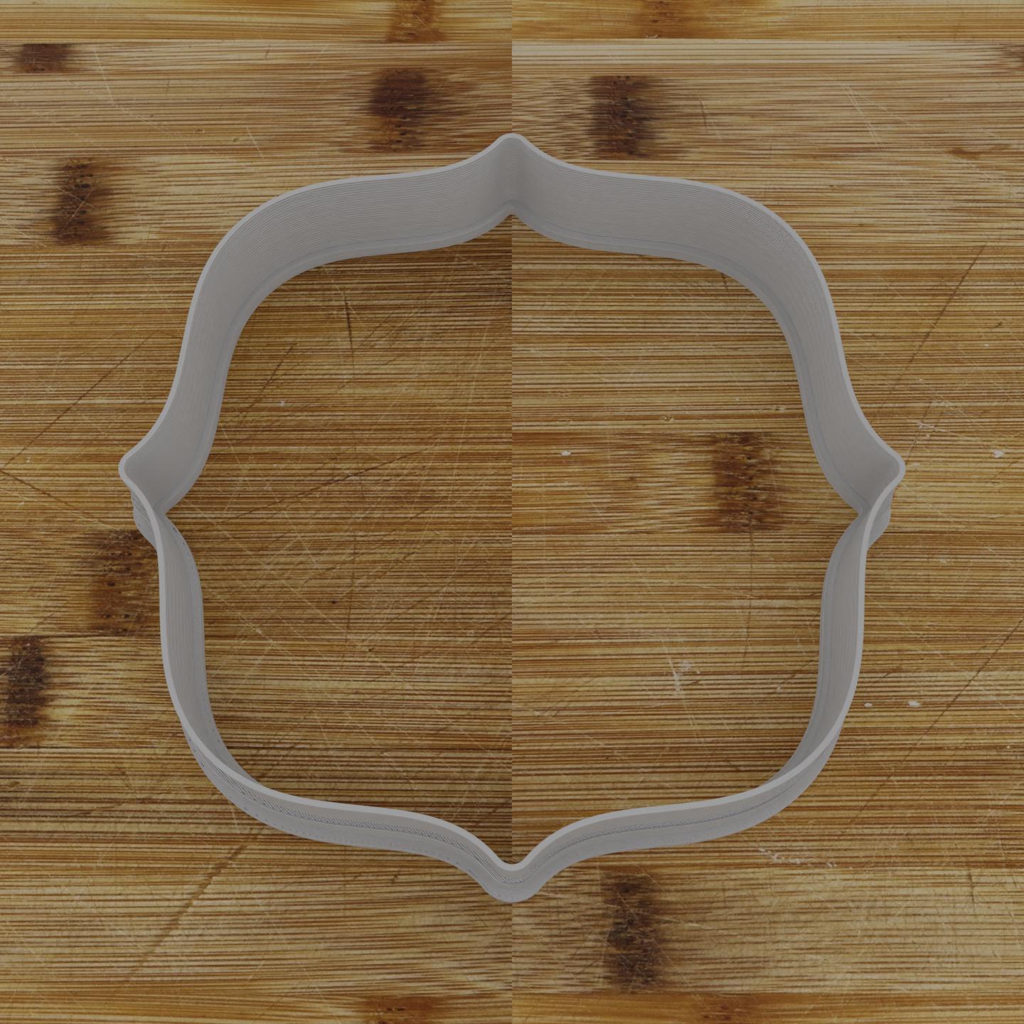 Wide Shield Label Cookie Cutter | Personalization Available | Custom Embosser