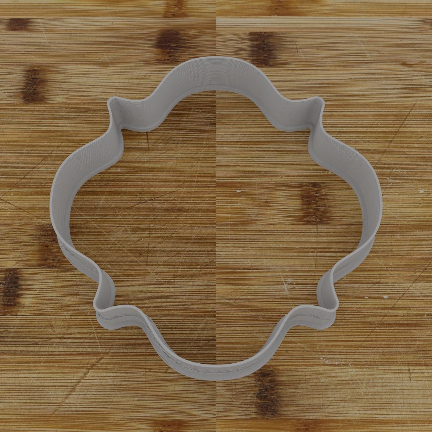 Round Label with Ribbon Cookie Cutter | Personalization Available | Custom Embosser