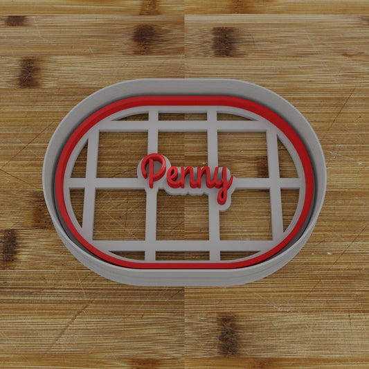 Wide Shield Label Cookie Cutter | Personalization Available | Custom Embosser