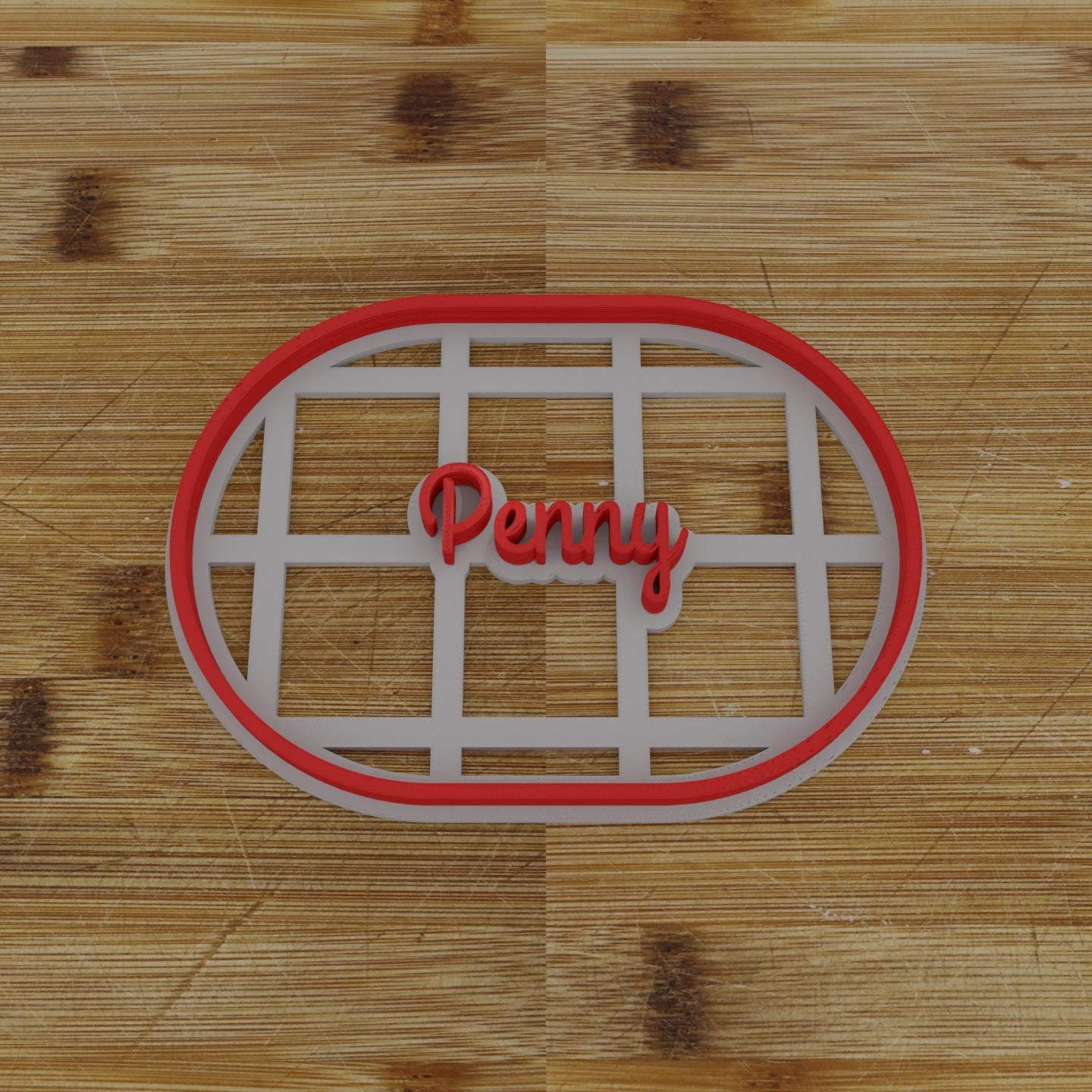 Wide Shield Label Cookie Cutter | Personalization Available | Custom Embosser