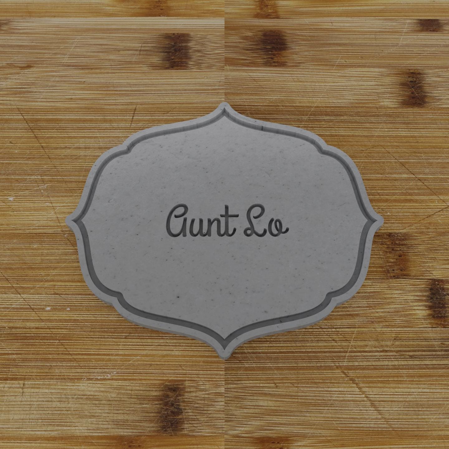 Simple Rectangular Plaque Cookie Cutter | Personalization Available | Custom Embosser