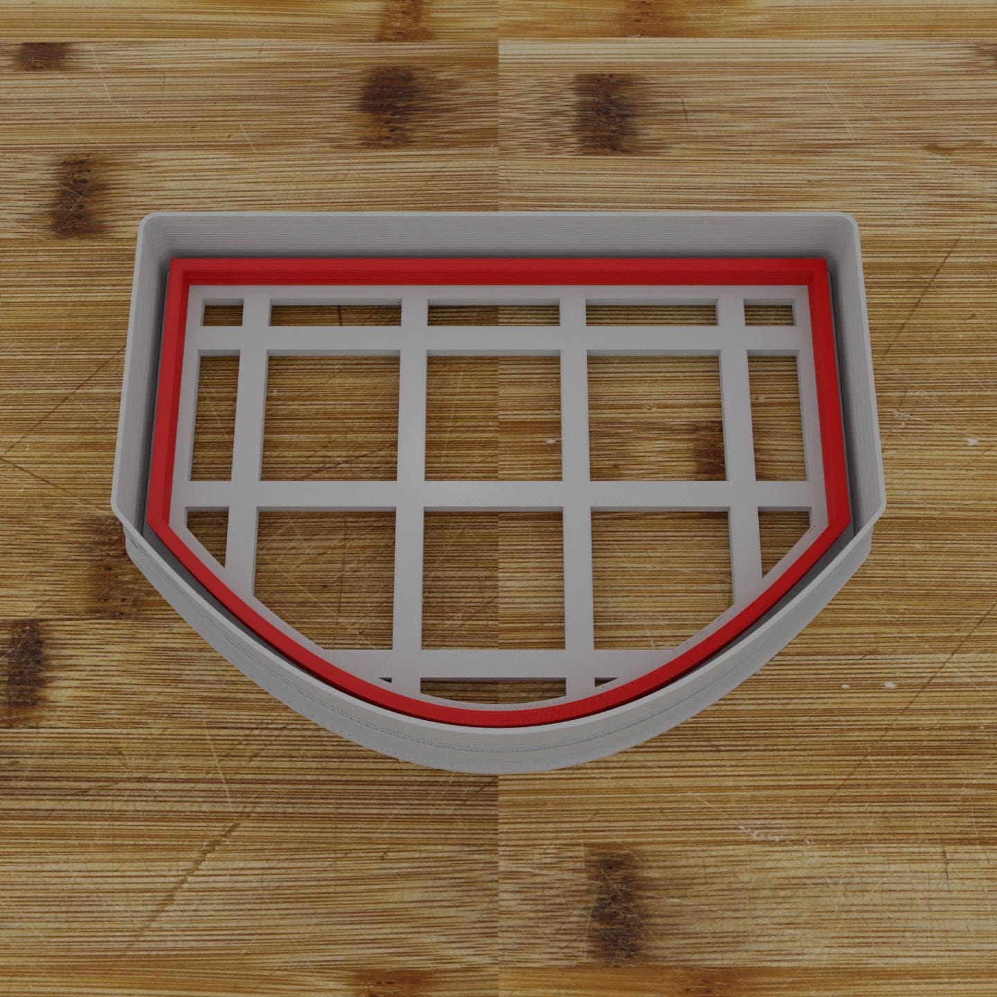 Wide Shield Label Cookie Cutter | Personalization Available | Custom Embosser