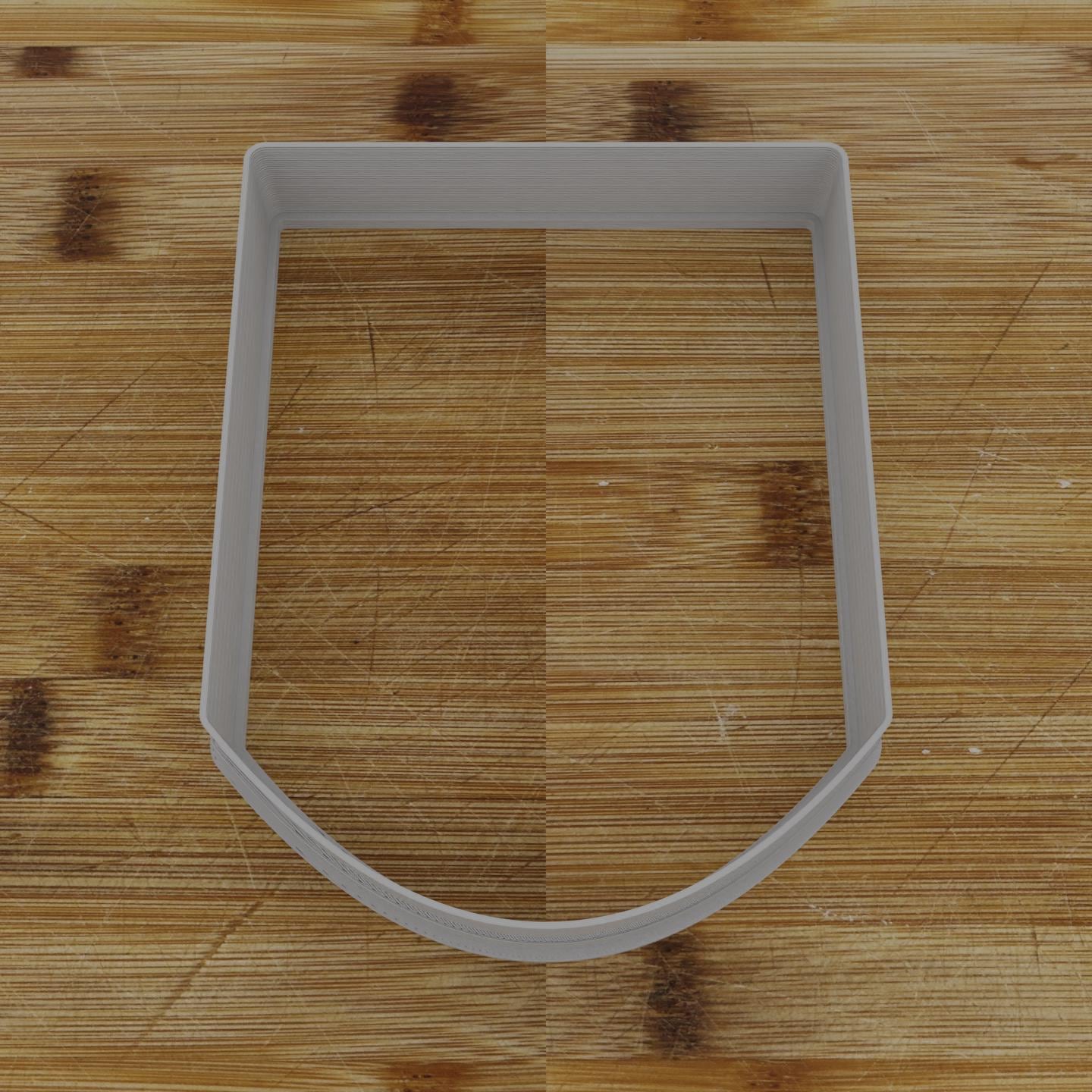 Simple Rectangular Plaque Cookie Cutter | Personalization Available | Custom Embosser