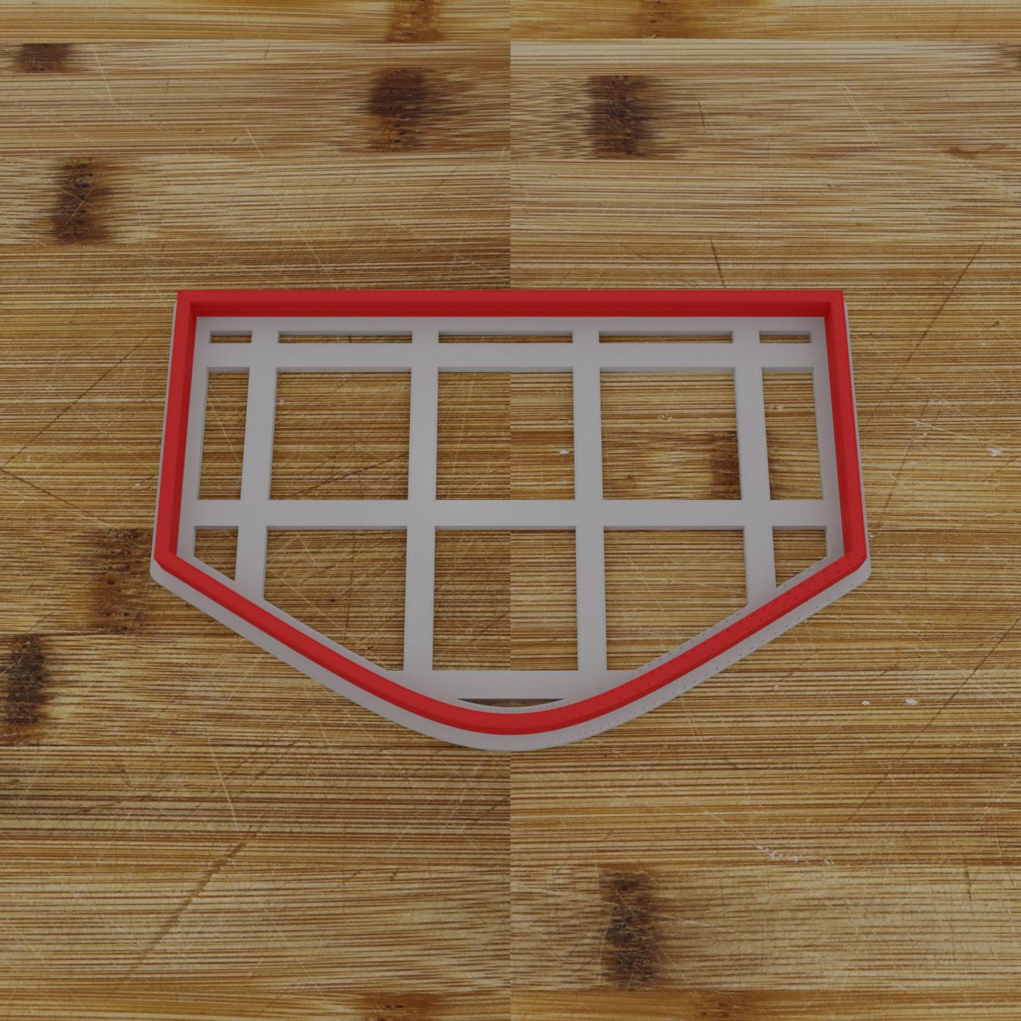 Wide Shield Label Cookie Cutter | Personalization Available | Custom Embosser