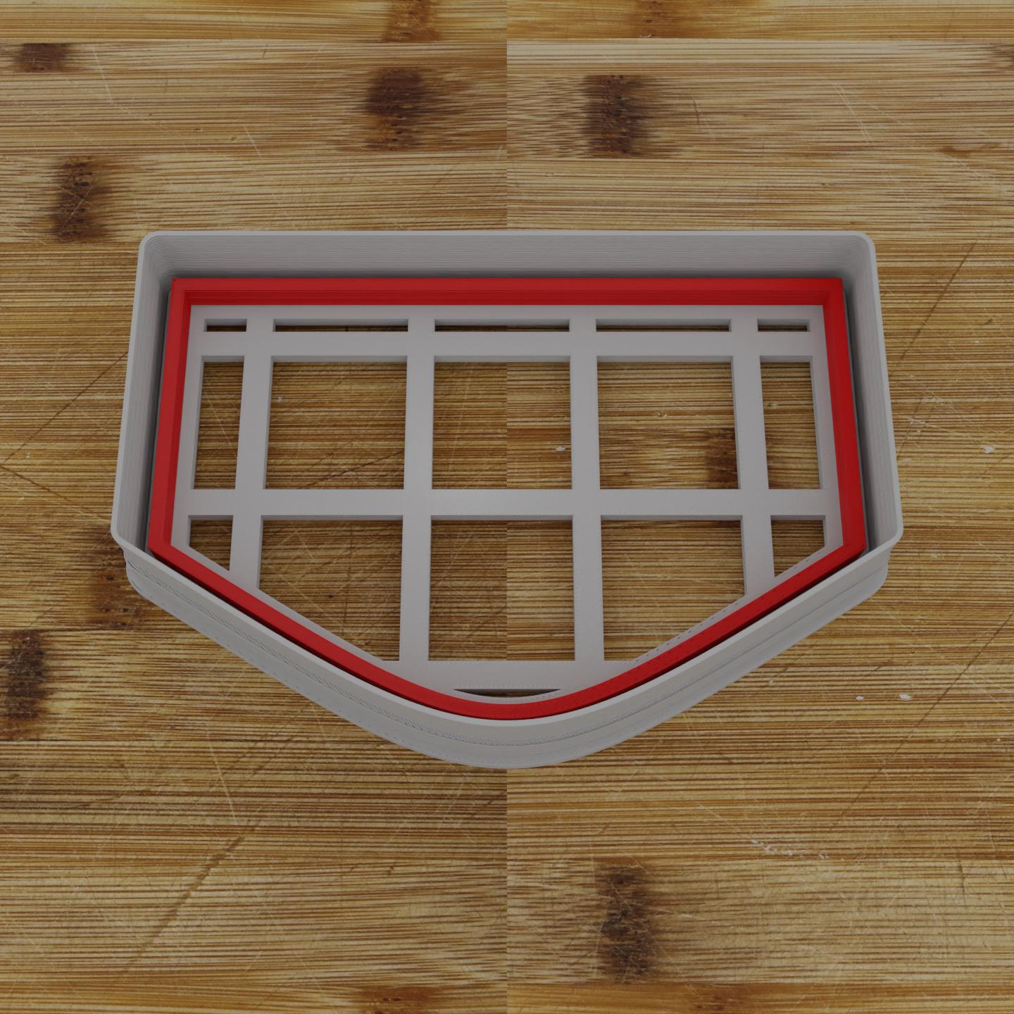 Wide Shield Label Cookie Cutter | Personalization Available | Custom Embosser