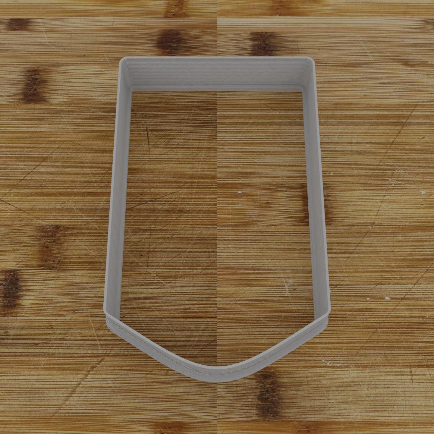 Ornate Shield Label Cookie Cutter | Personalization Available | Custom Embosser