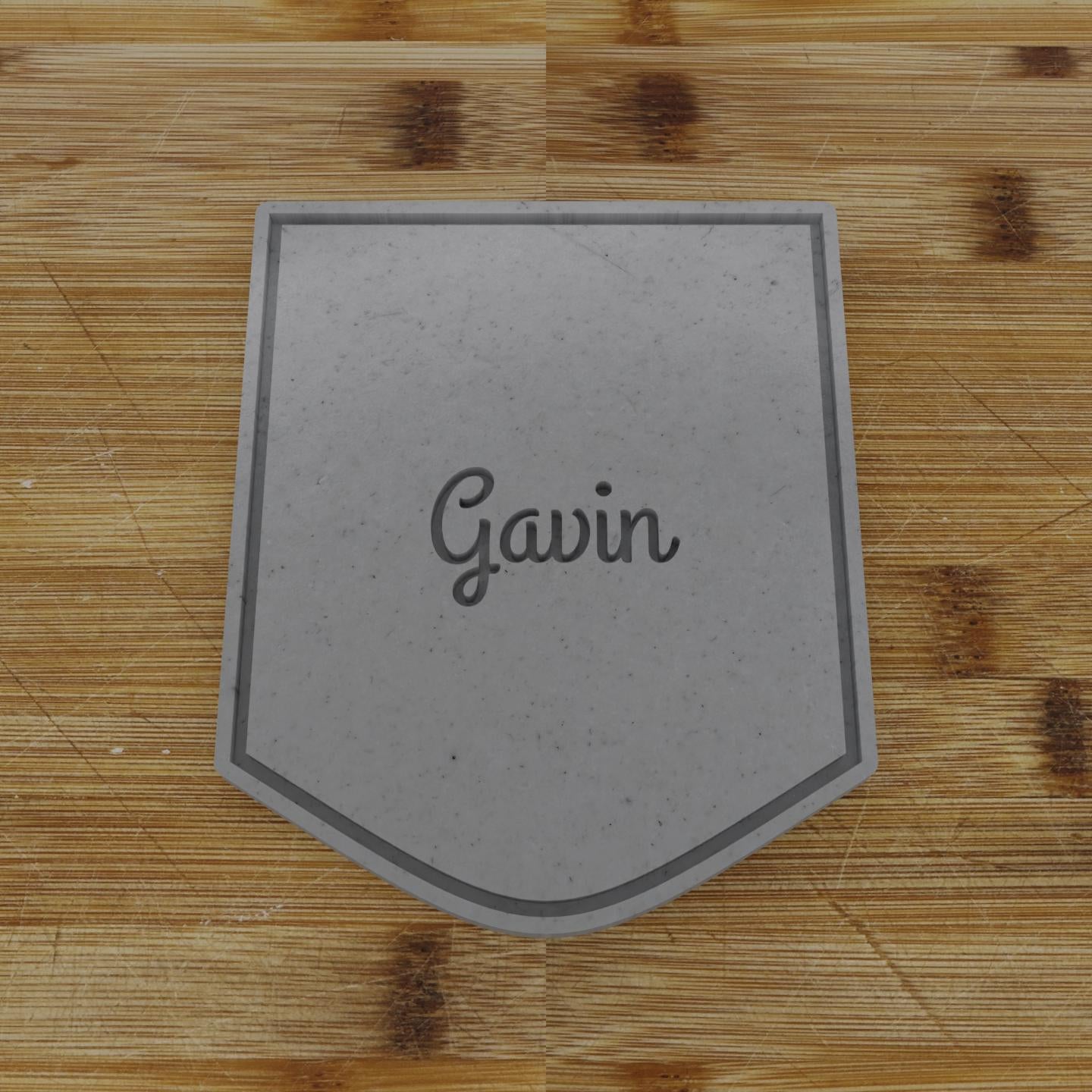 Round Label with Ribbon Cookie Cutter | Personalization Available | Custom Embosser