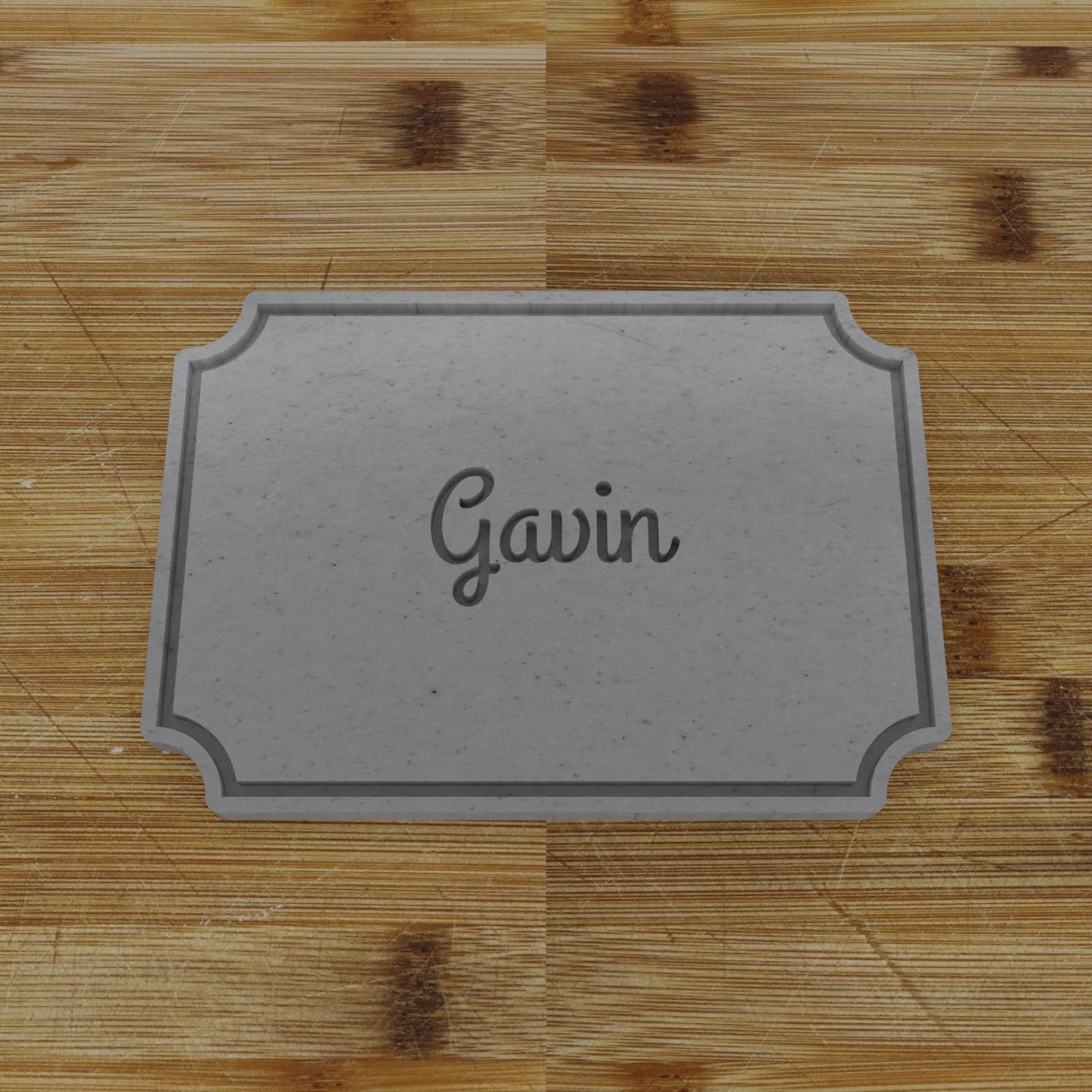 Round Label with Ribbon Cookie Cutter | Personalization Available | Custom Embosser