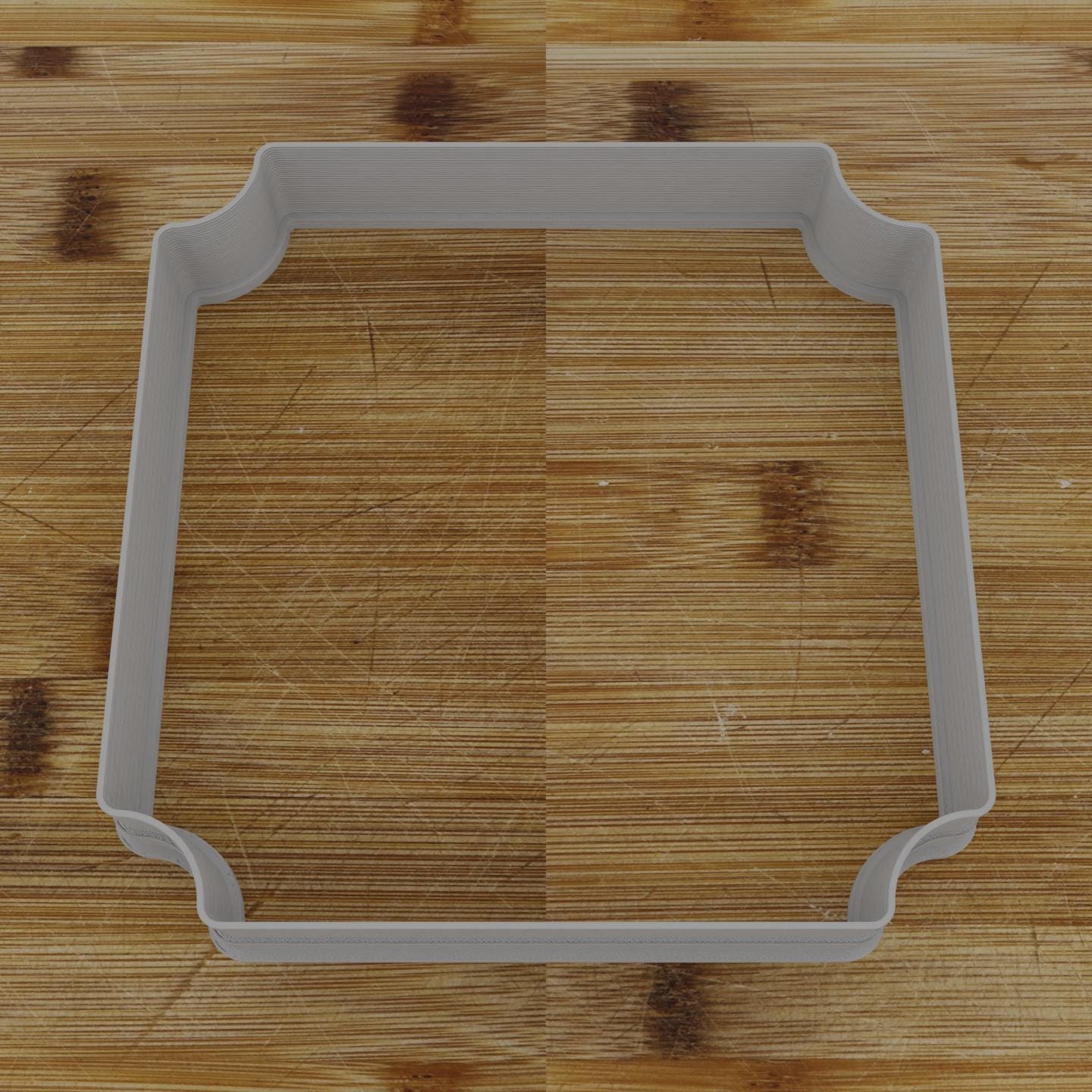 Simple Rectangular Plaque Cookie Cutter | Personalization Available | Custom Embosser