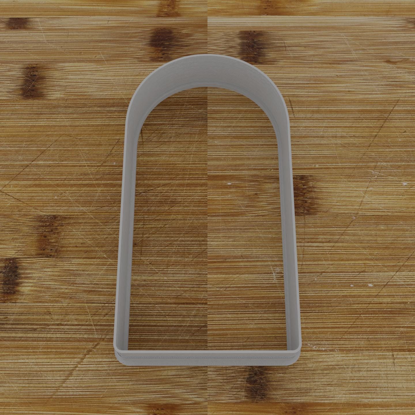 Wide Shield Label Cookie Cutter | Personalization Available | Custom Embosser