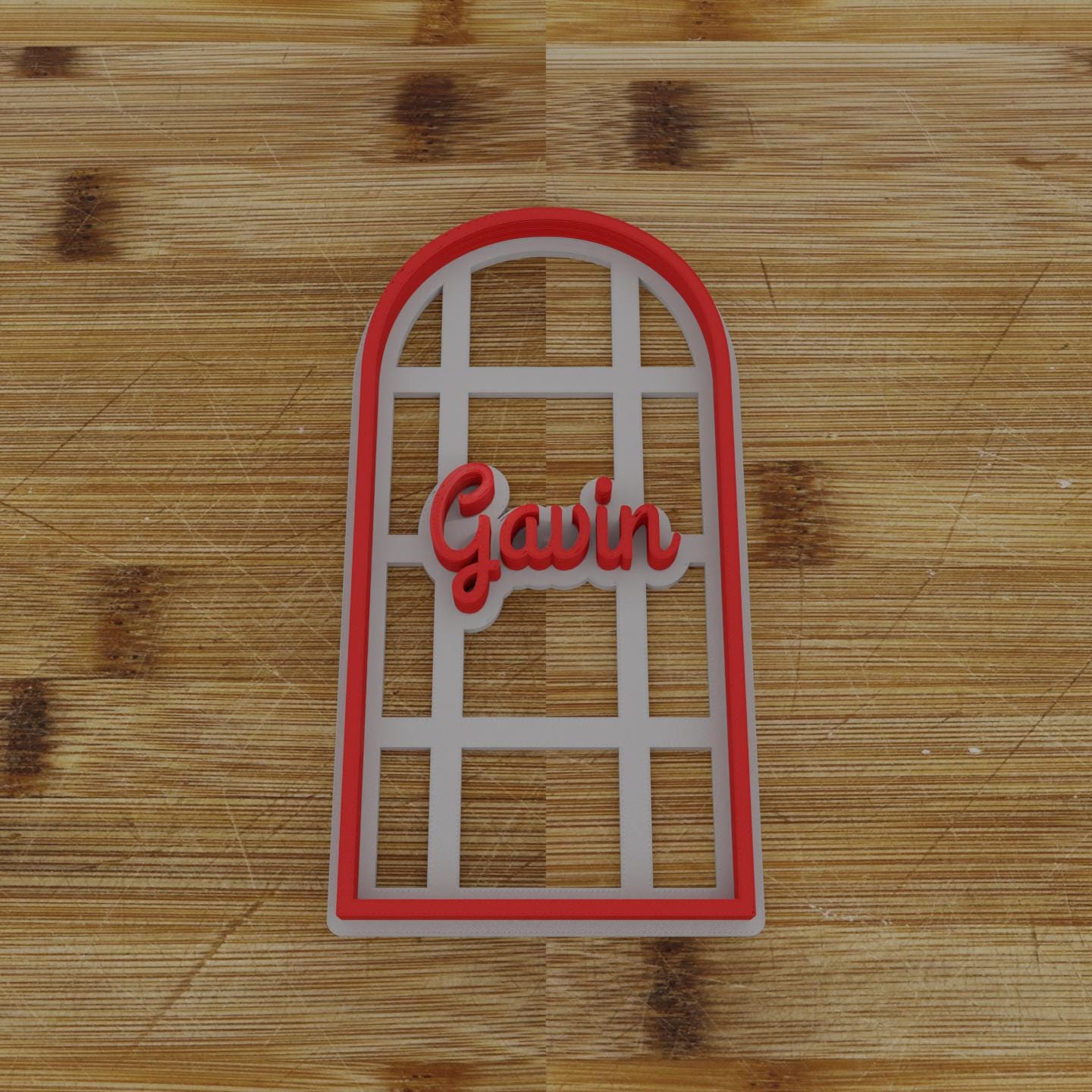 Wide Shield Label Cookie Cutter | Personalization Available | Custom Embosser