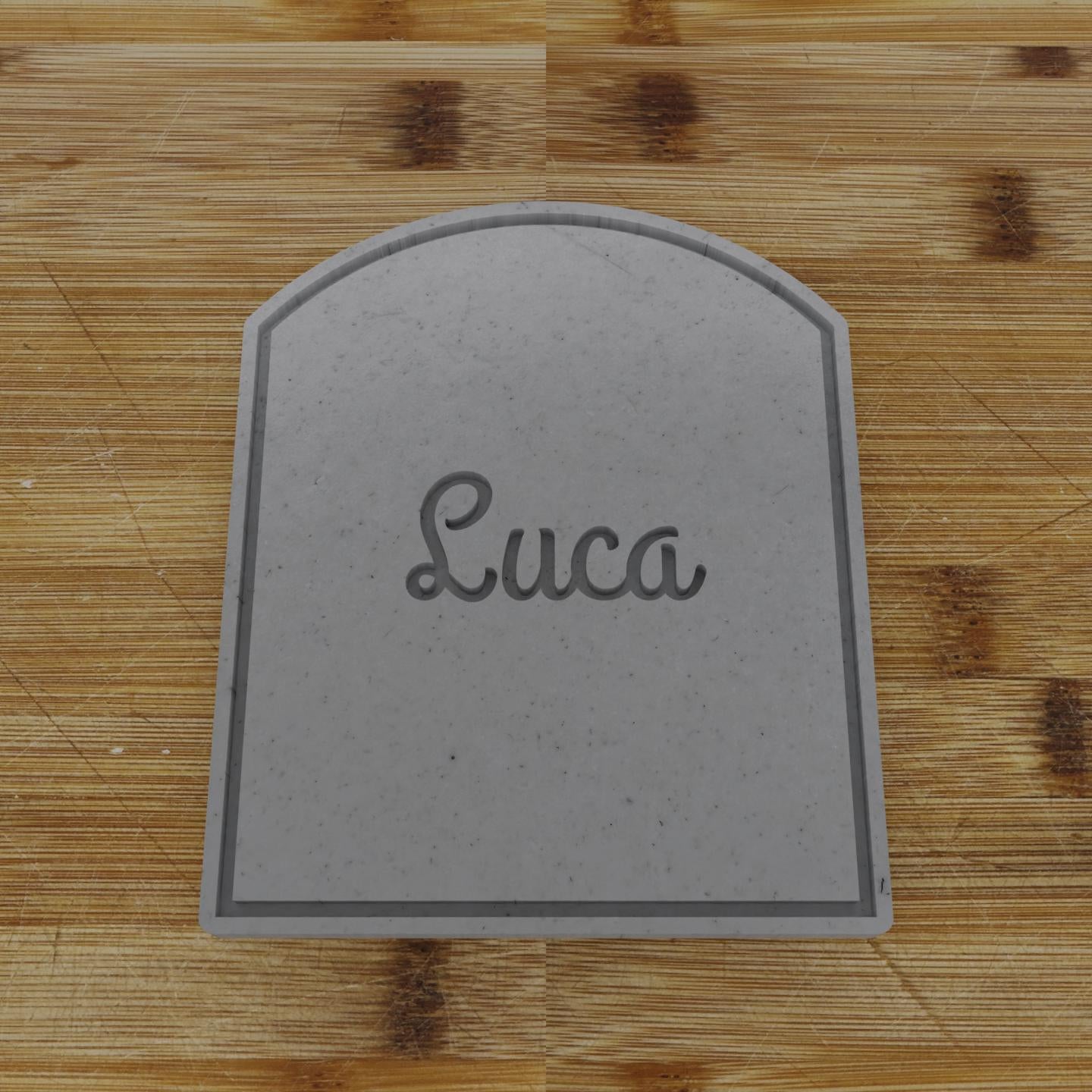 Simple Rectangular Plaque Cookie Cutter | Personalization Available | Custom Embosser