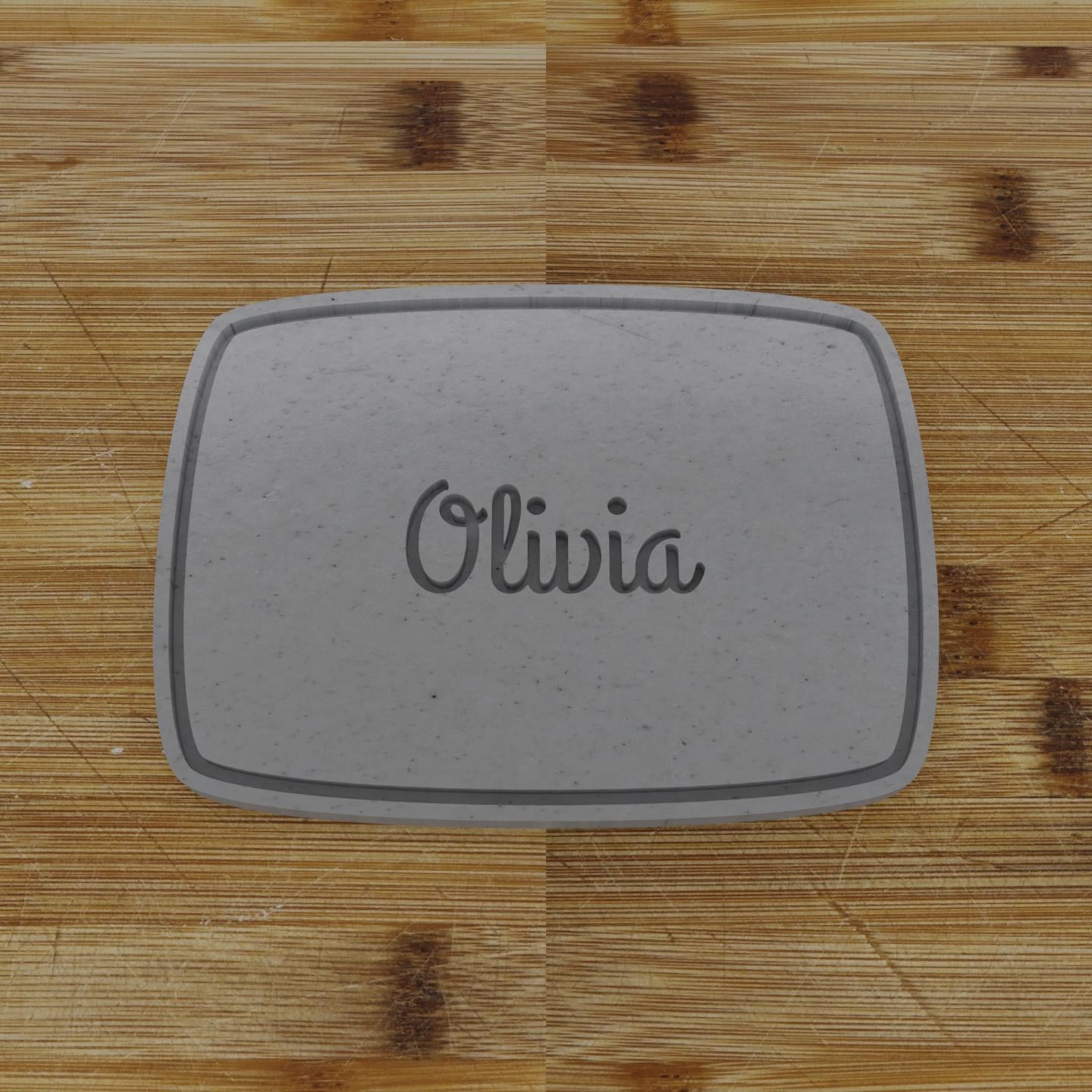 Ornate Shield Label Cookie Cutter | Personalization Available | Custom Embosser